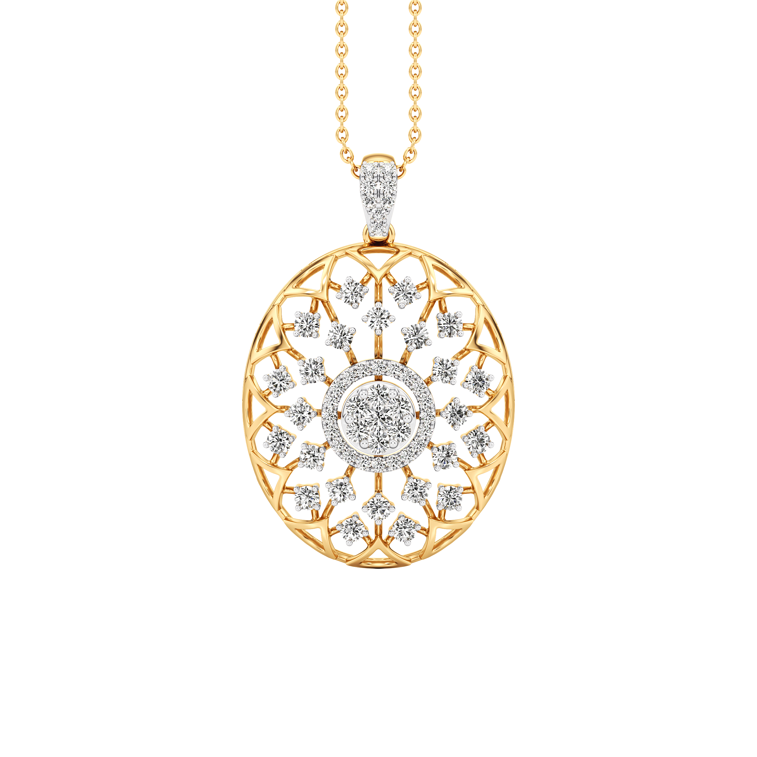 Heirloom Bloom Lab Diamond Pendant 4