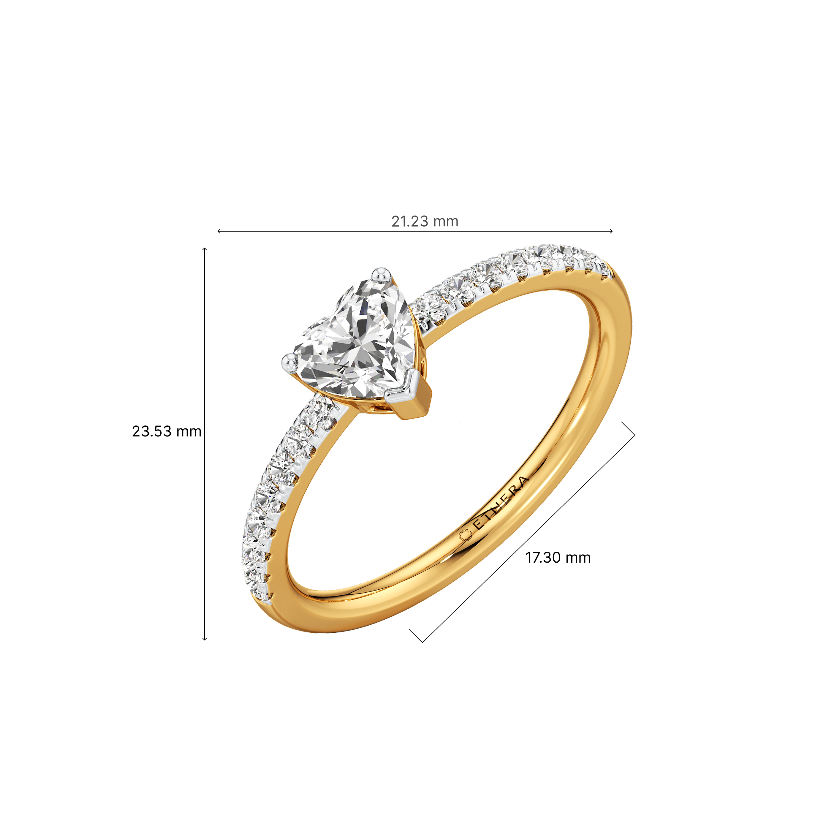 Heart Of Love Solitaire Ring 6