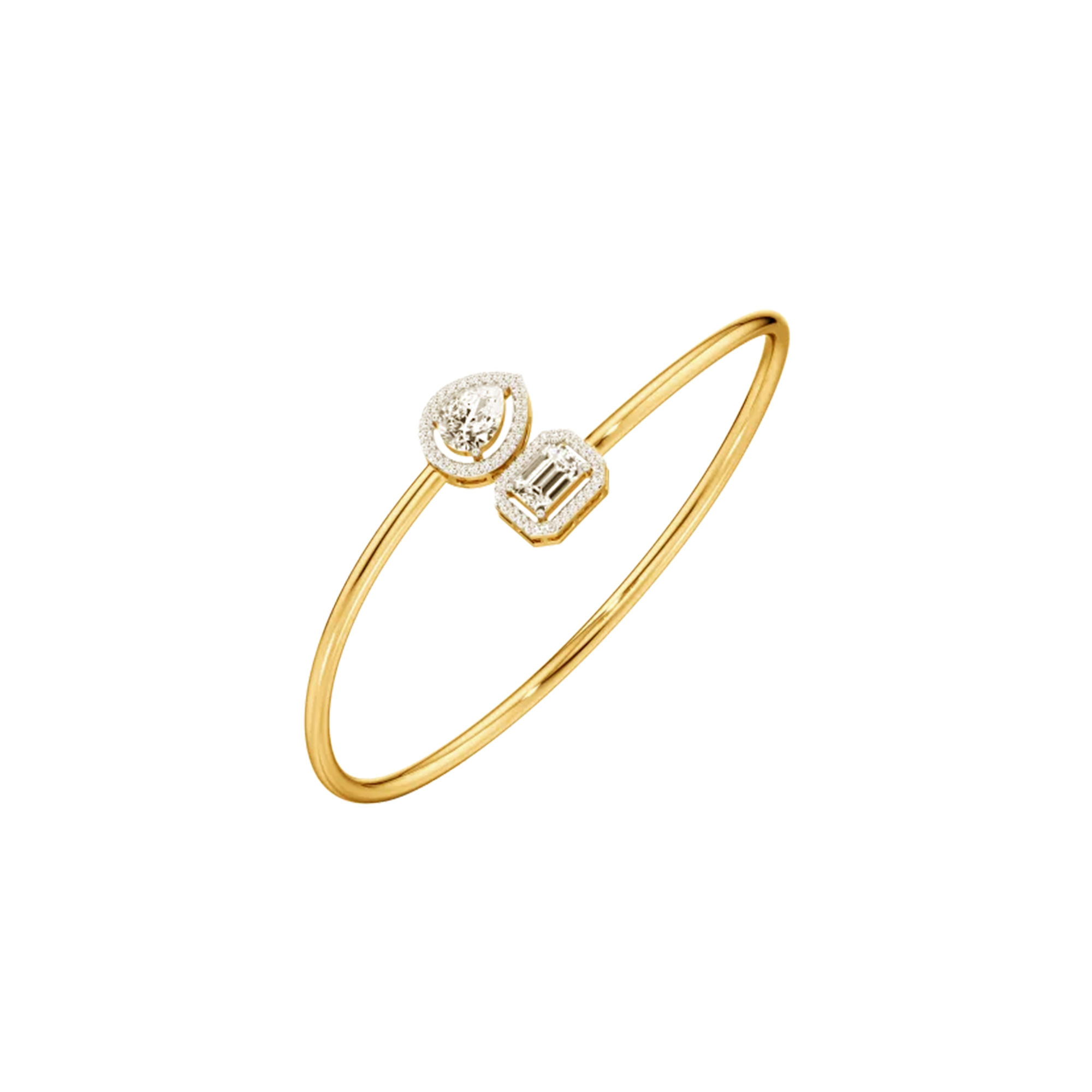 Petite Radiance Open Top Oval Bangle 2