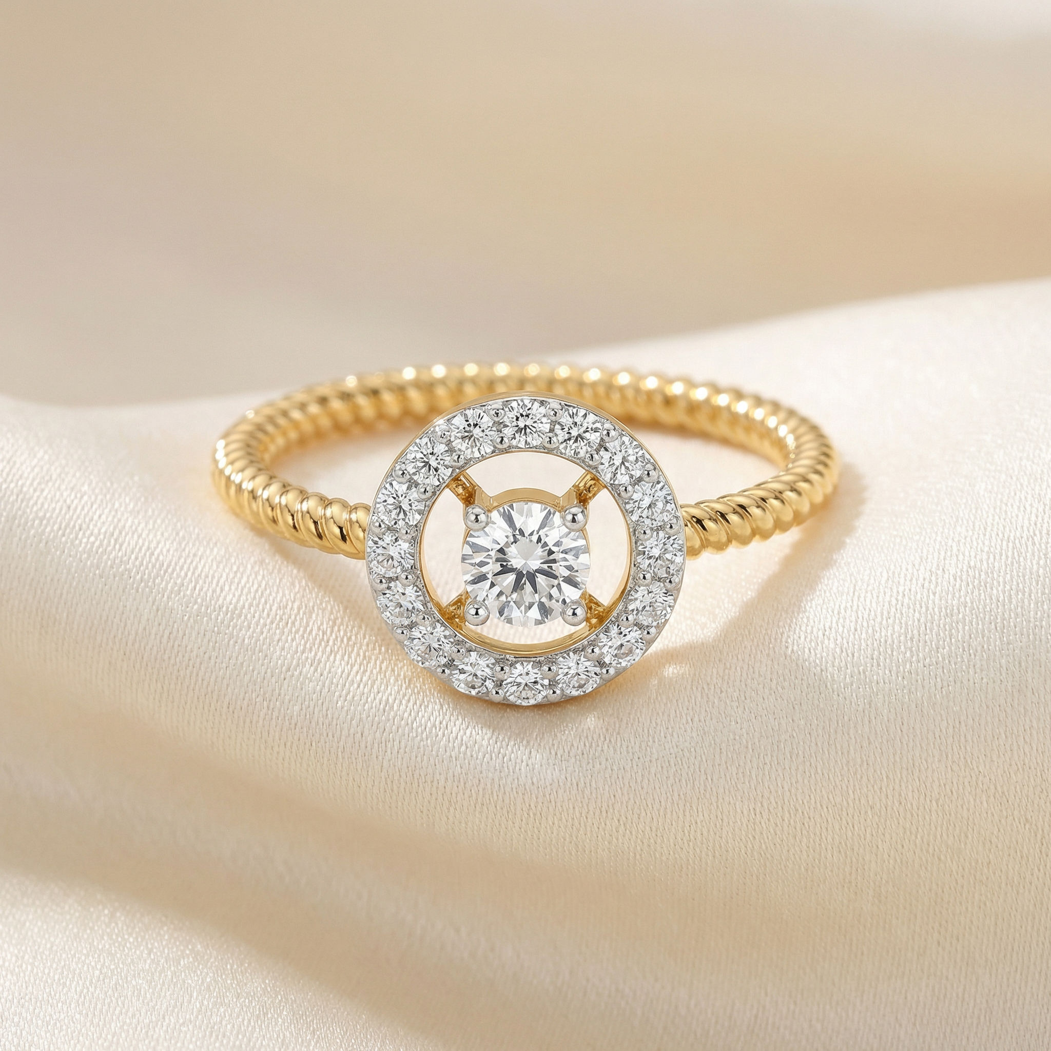 Orbit Halo Diamond Ring 2