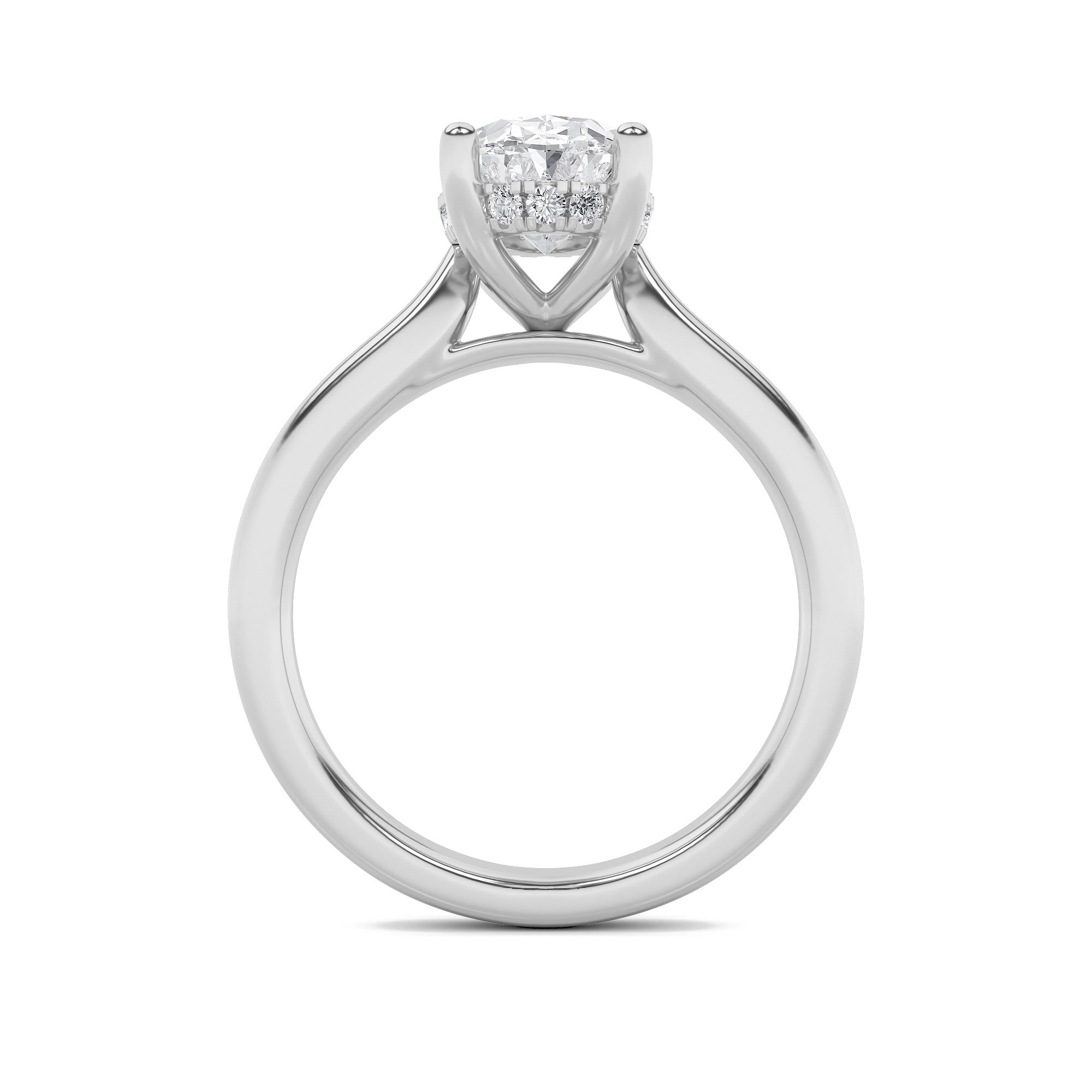 Oval Essence Solitaire Ring 7