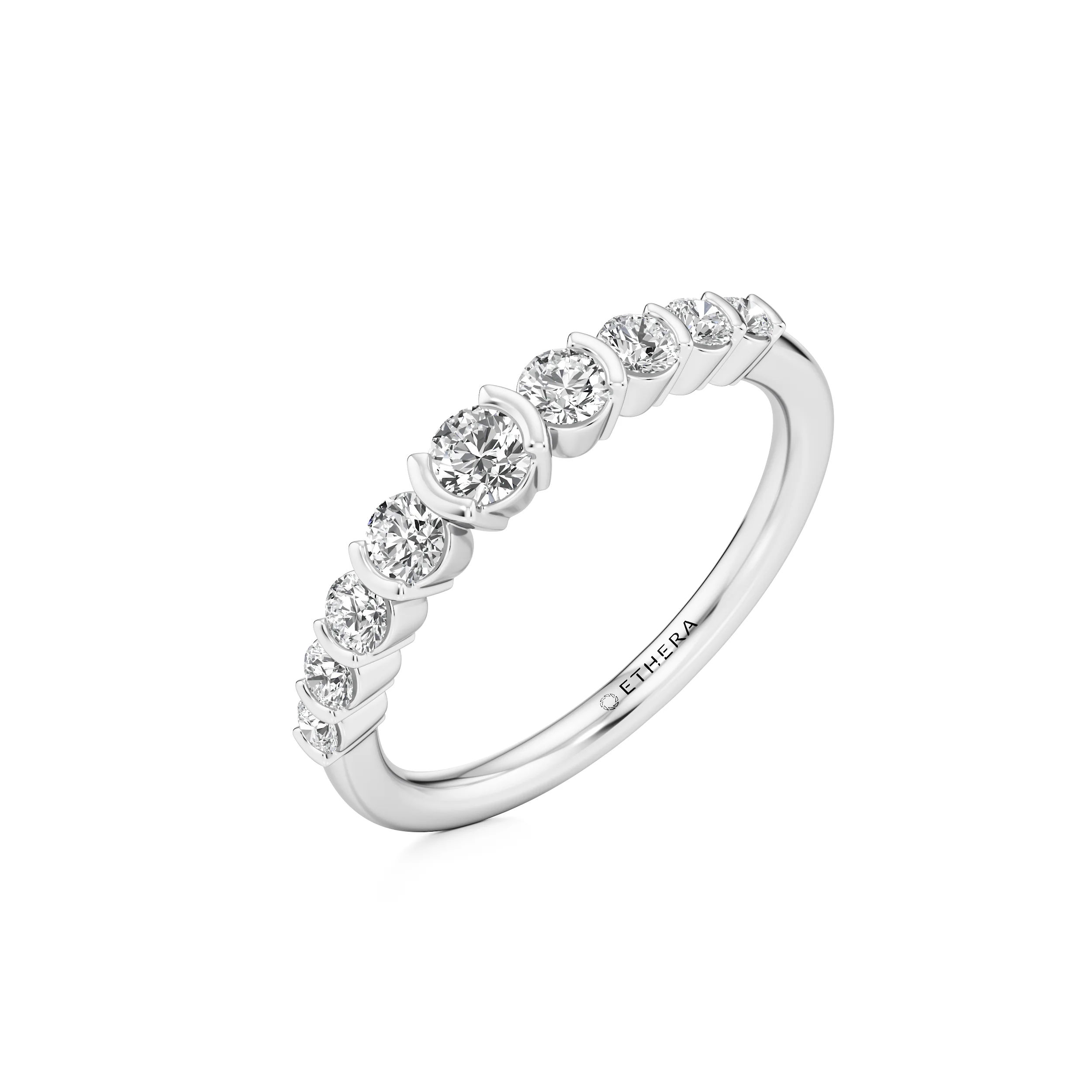 Classic Half-Eternity Diamond Band 6