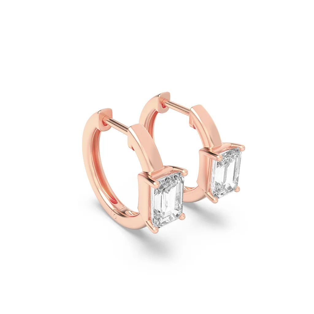 Dainty Diamond Bali Earrings 8