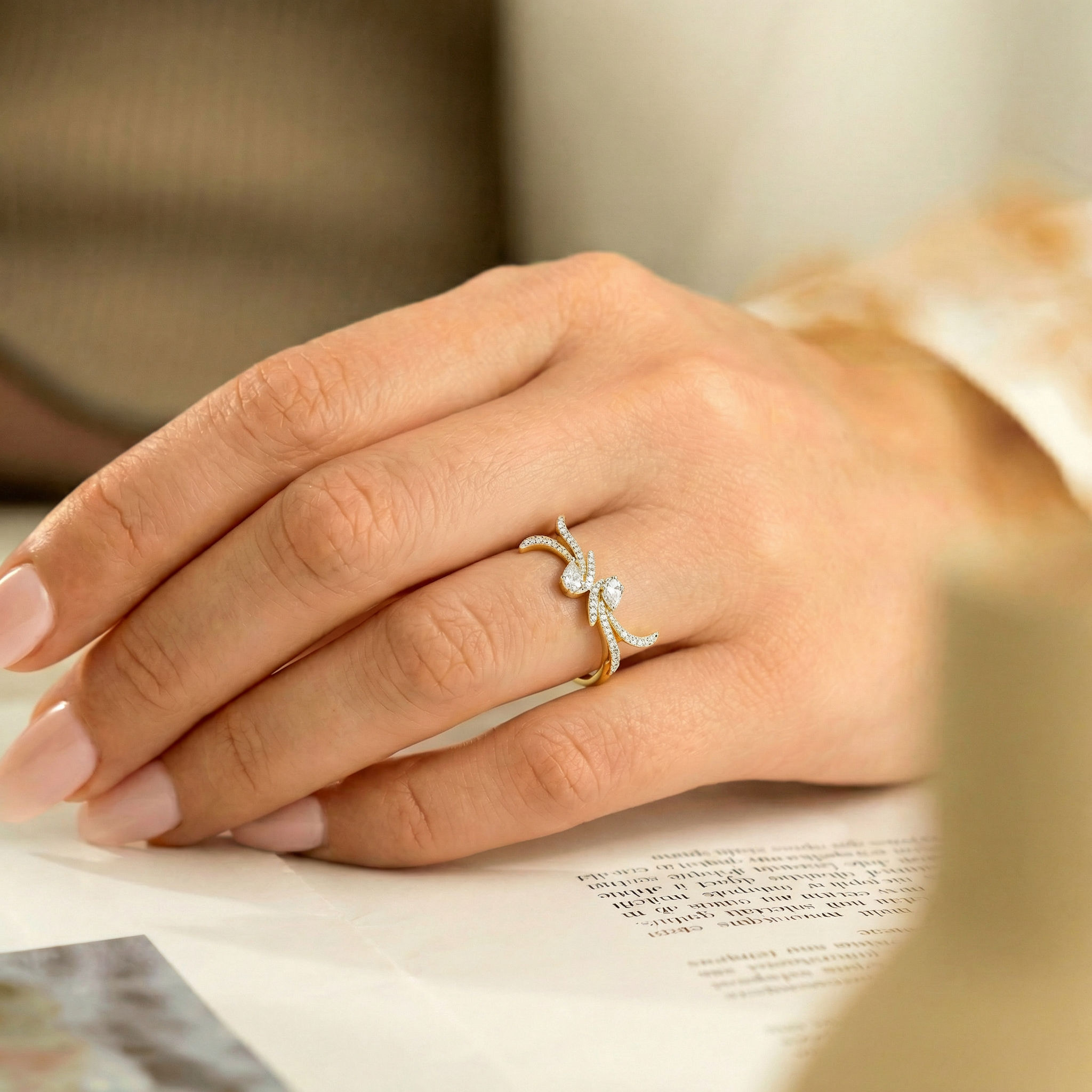 Ode to Us Statement Ring hover