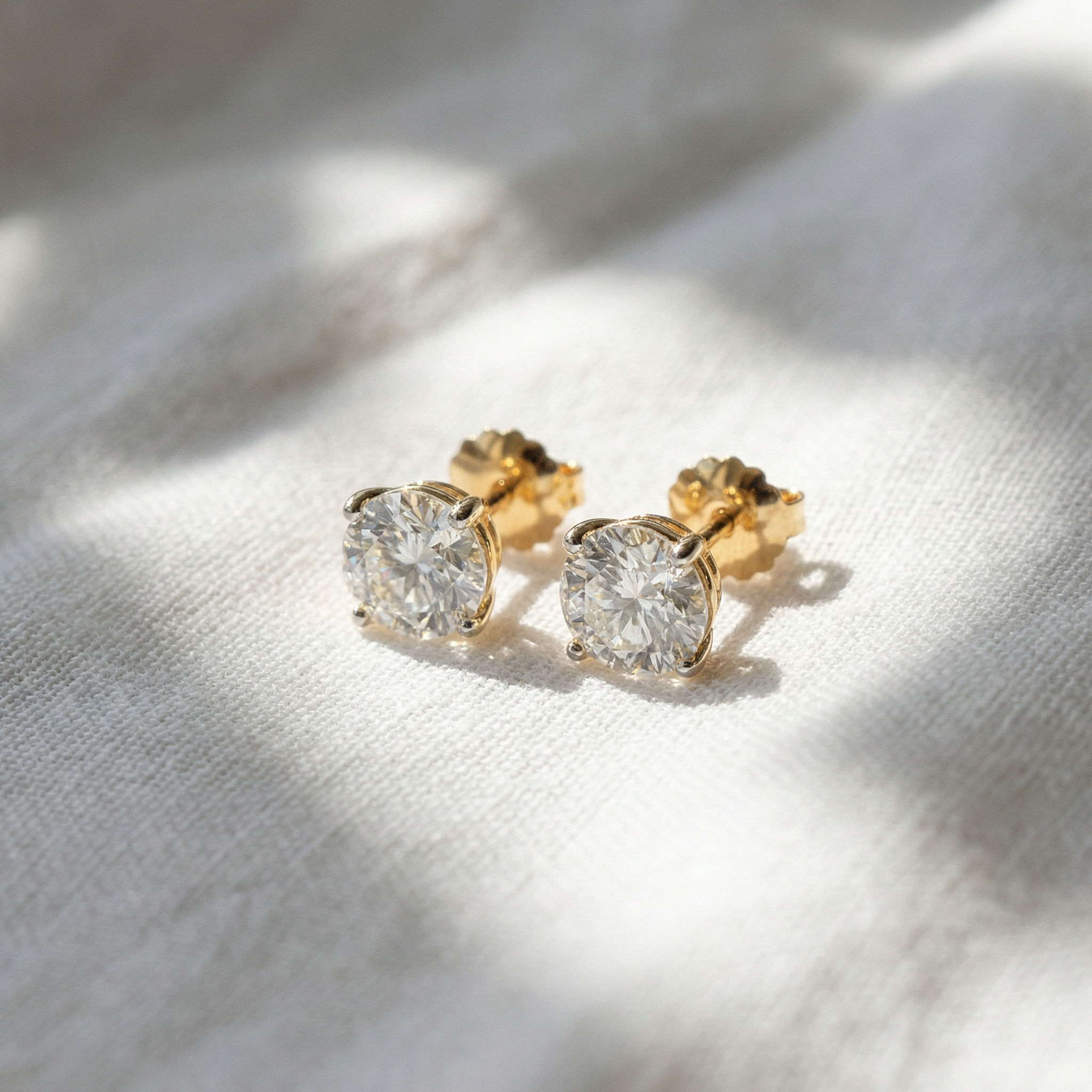 Diamond Crest Stud Earrings hover