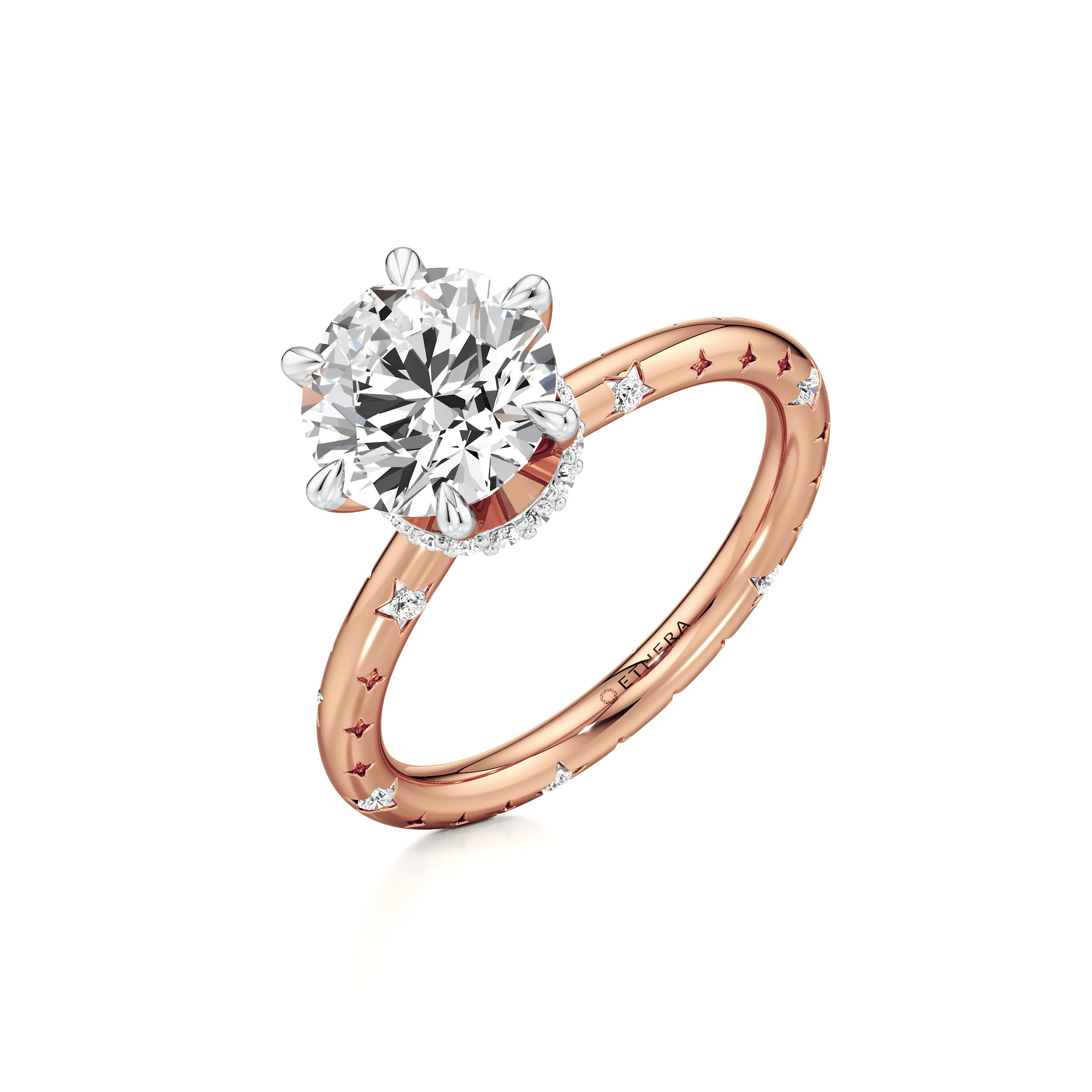 Starlit Eclipse Solitaire Ring 11