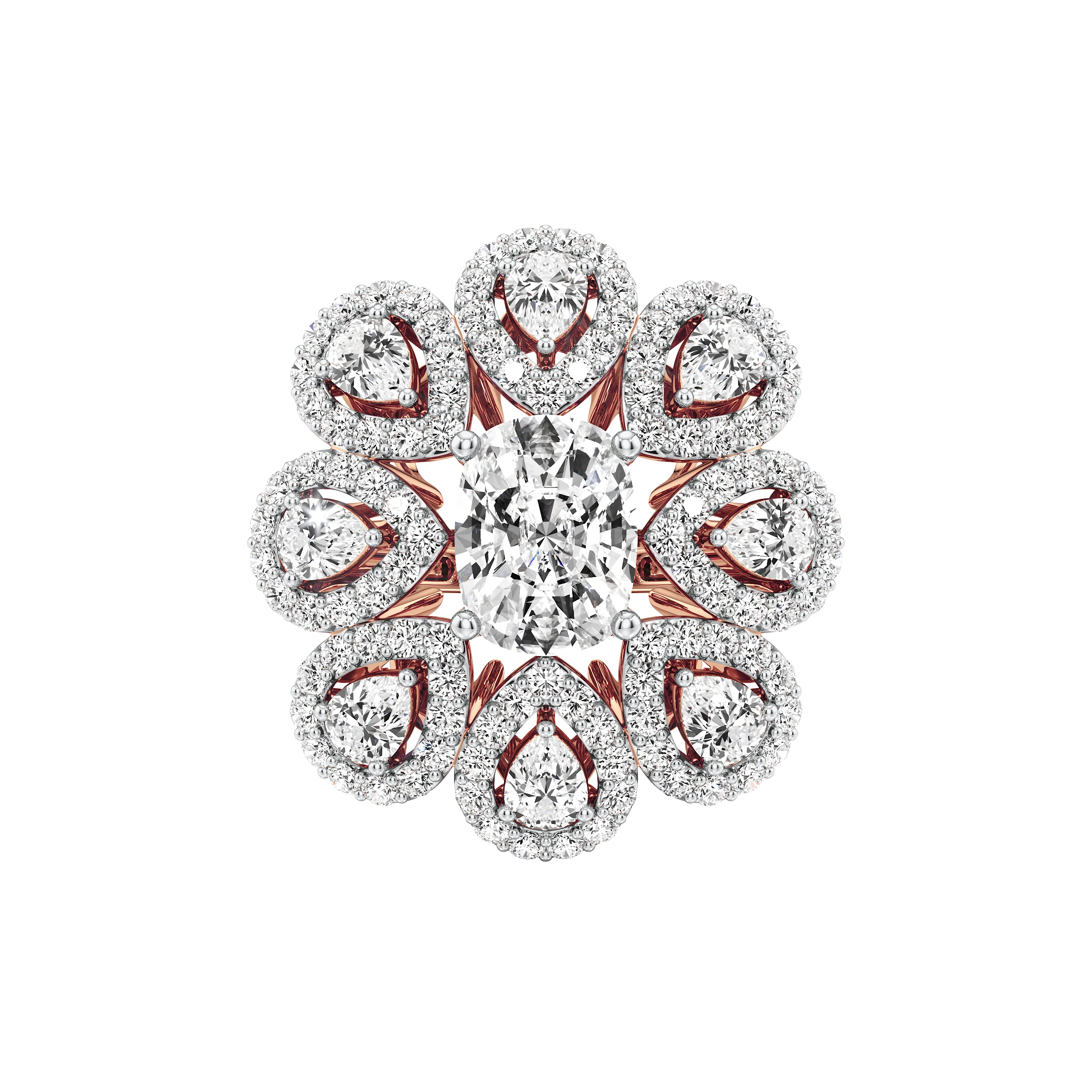 Celeste Cluster Cocktail Ring 12