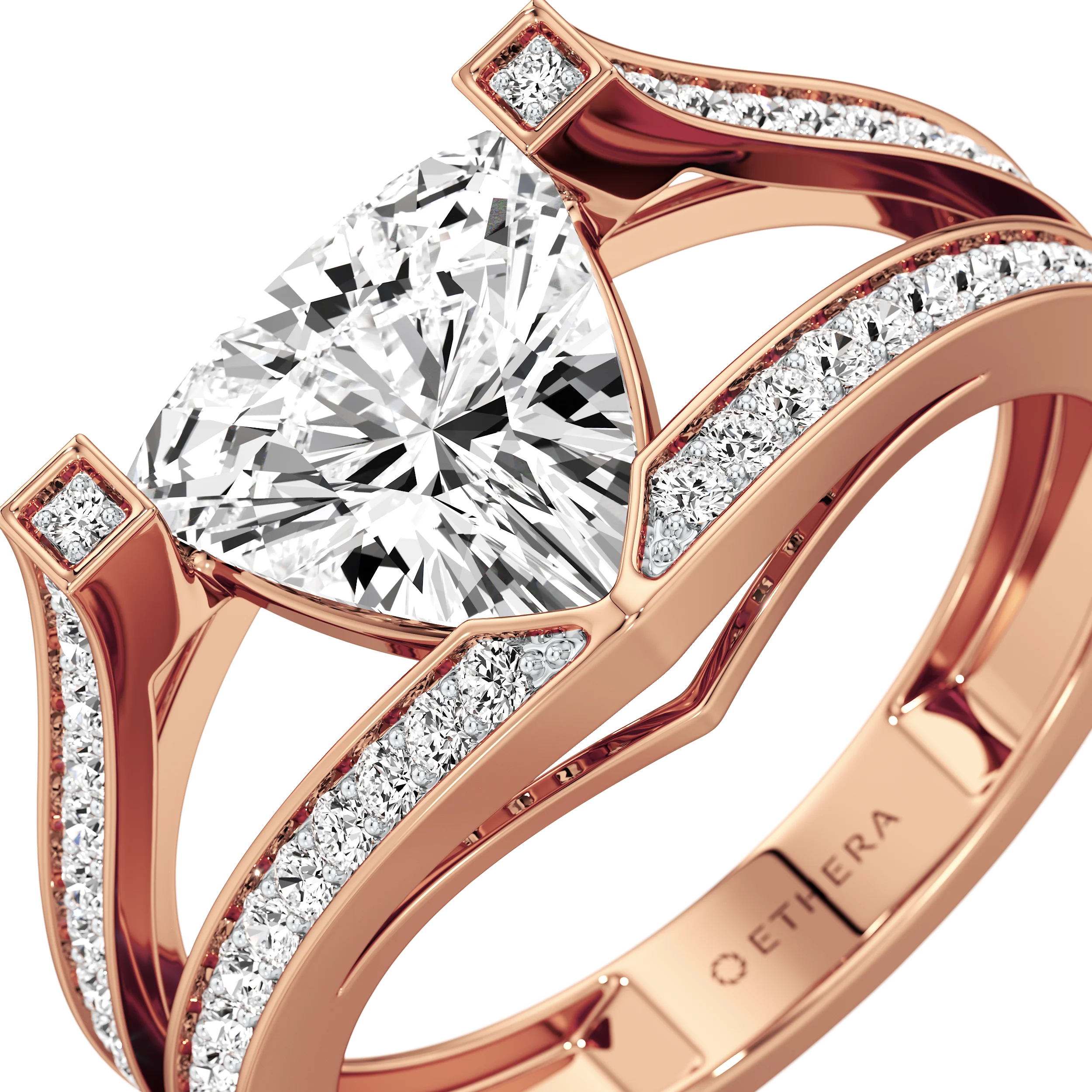 Crown Arc Solitaire Ring 11