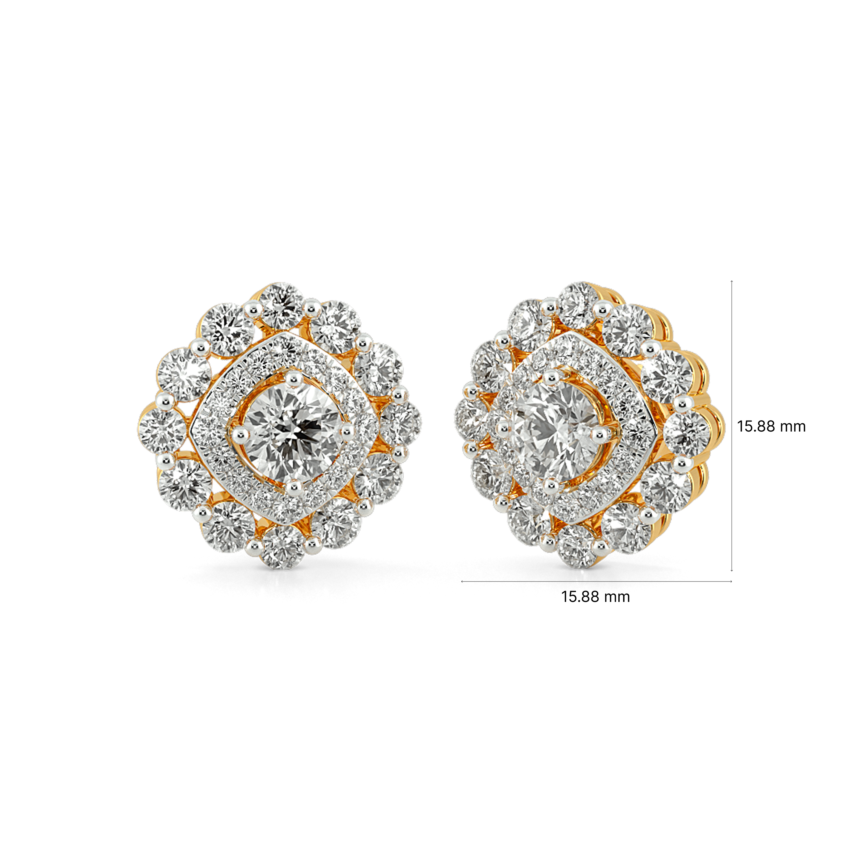 Heirloom Halo Stud Earrings 3
