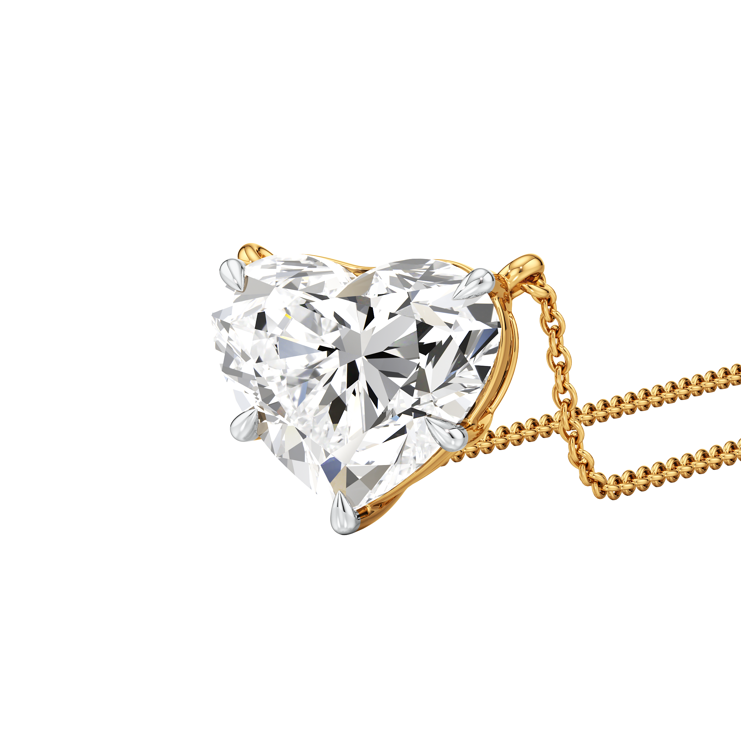 Amour Heart Solitaire Necklace 0