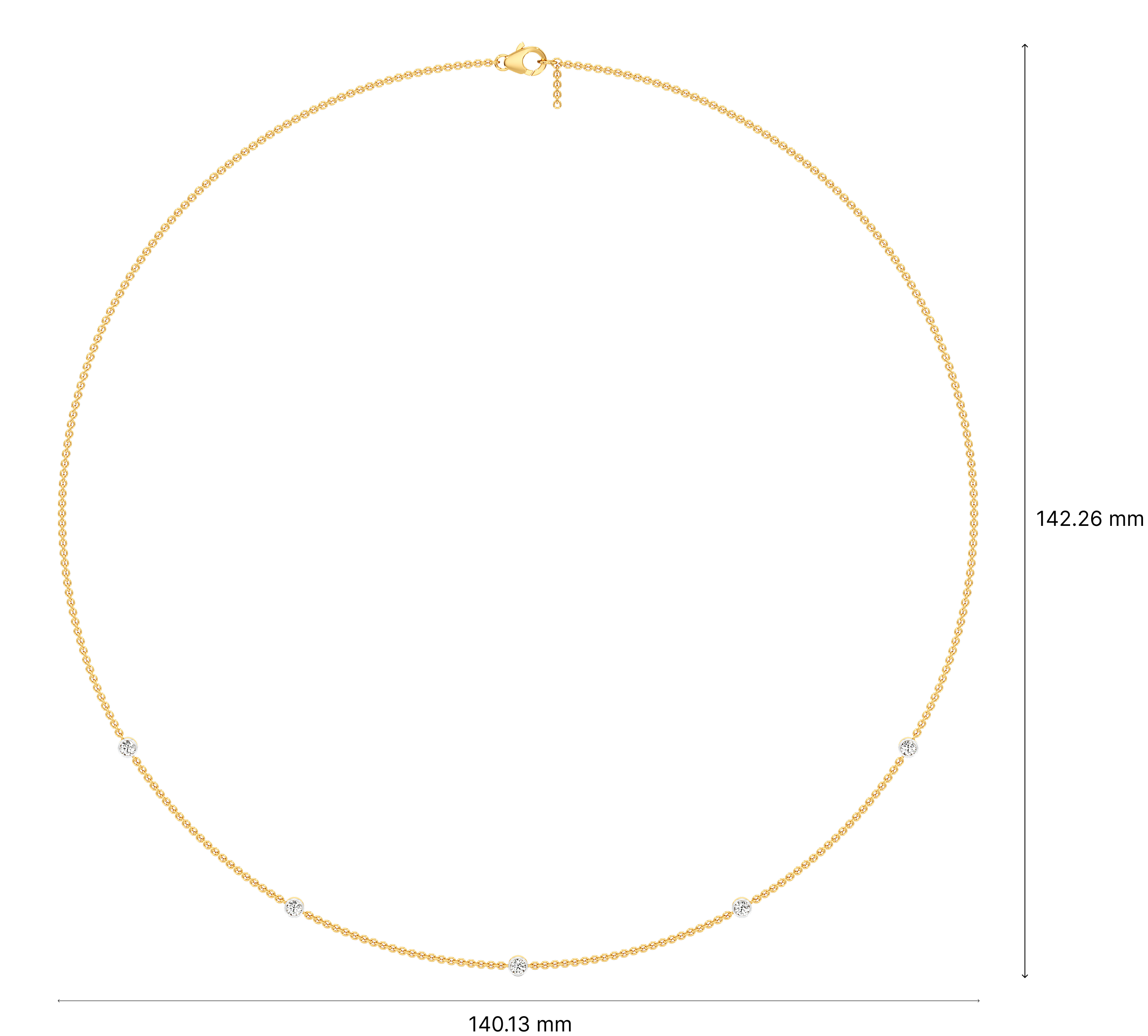 Twilight Twinkle Diamond By Yard Necklace 4