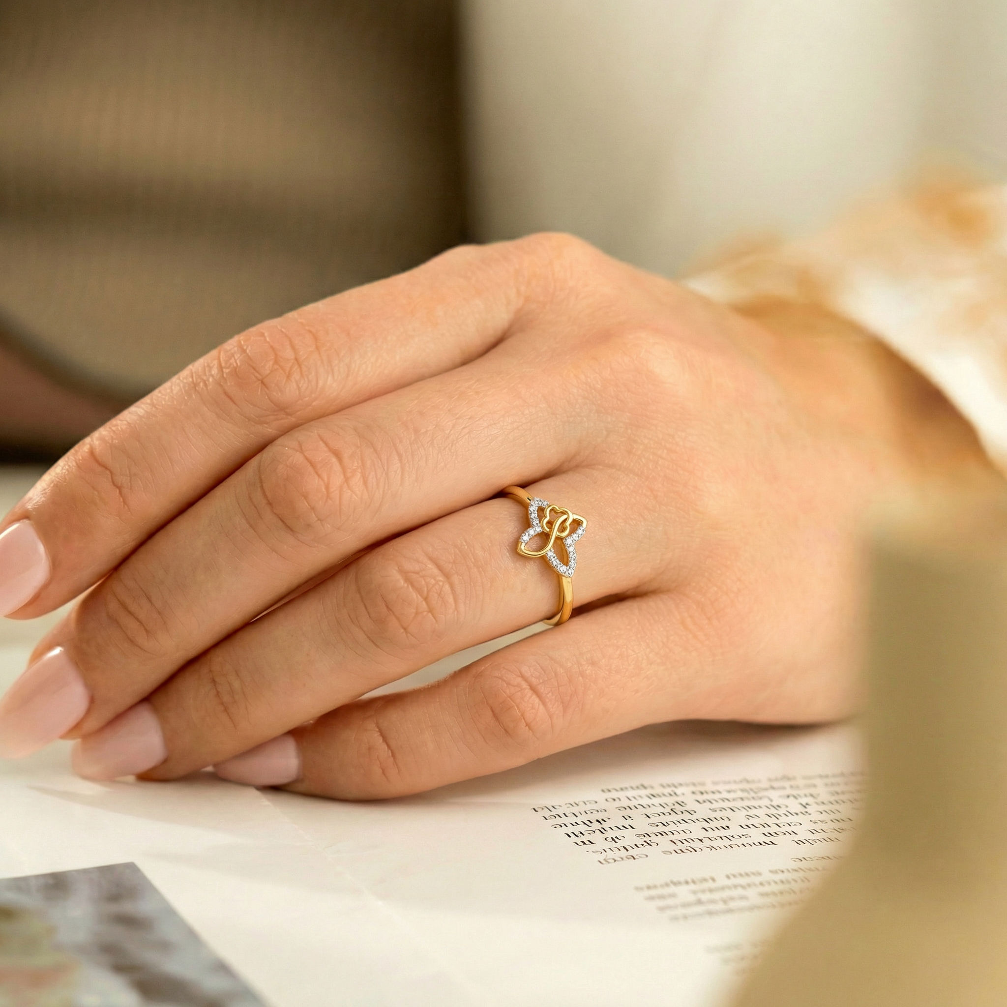 Petal Knot Diamond Ring 1
