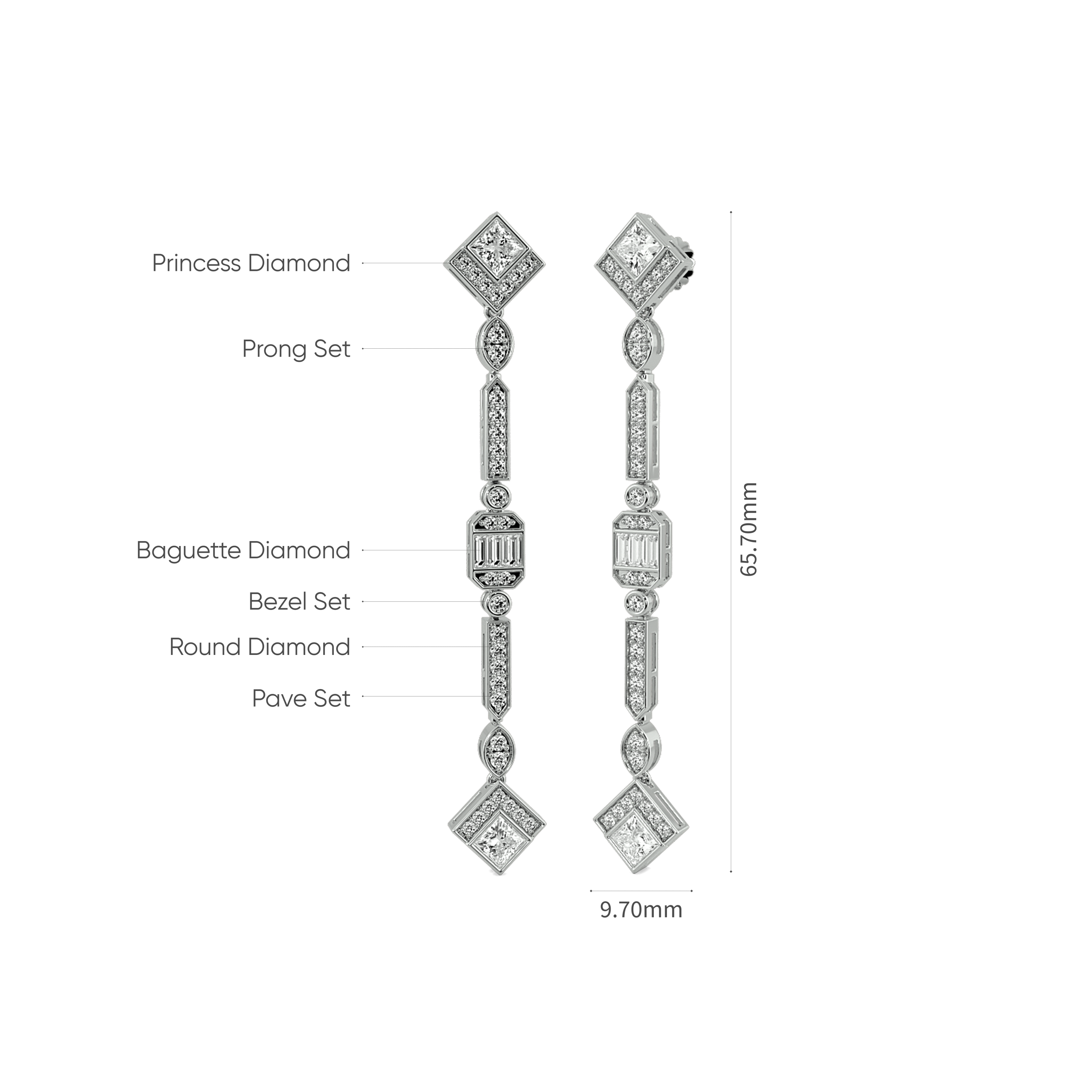 Deco Line Drop Earrings 4