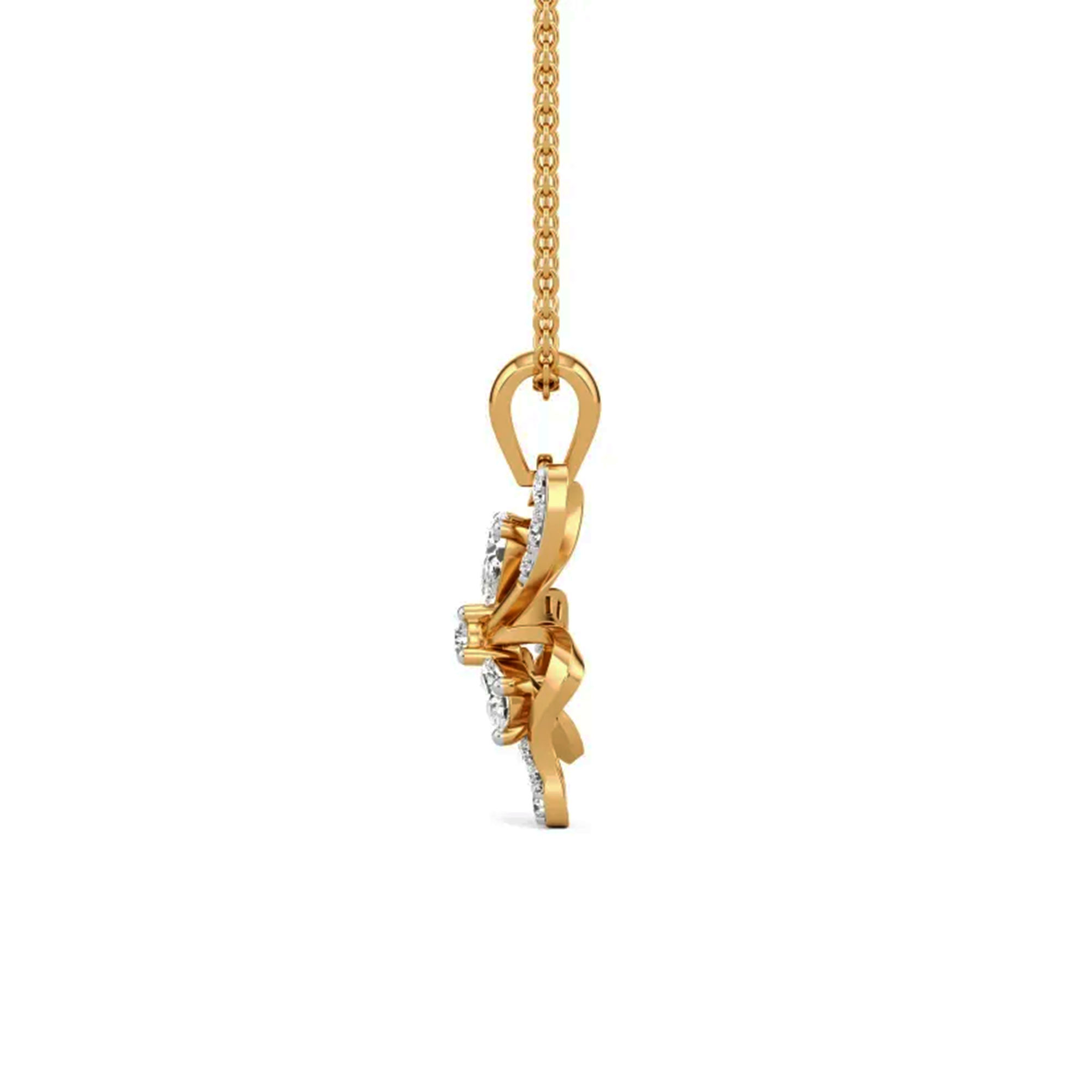 Petal Poise Diamond Necklace 3