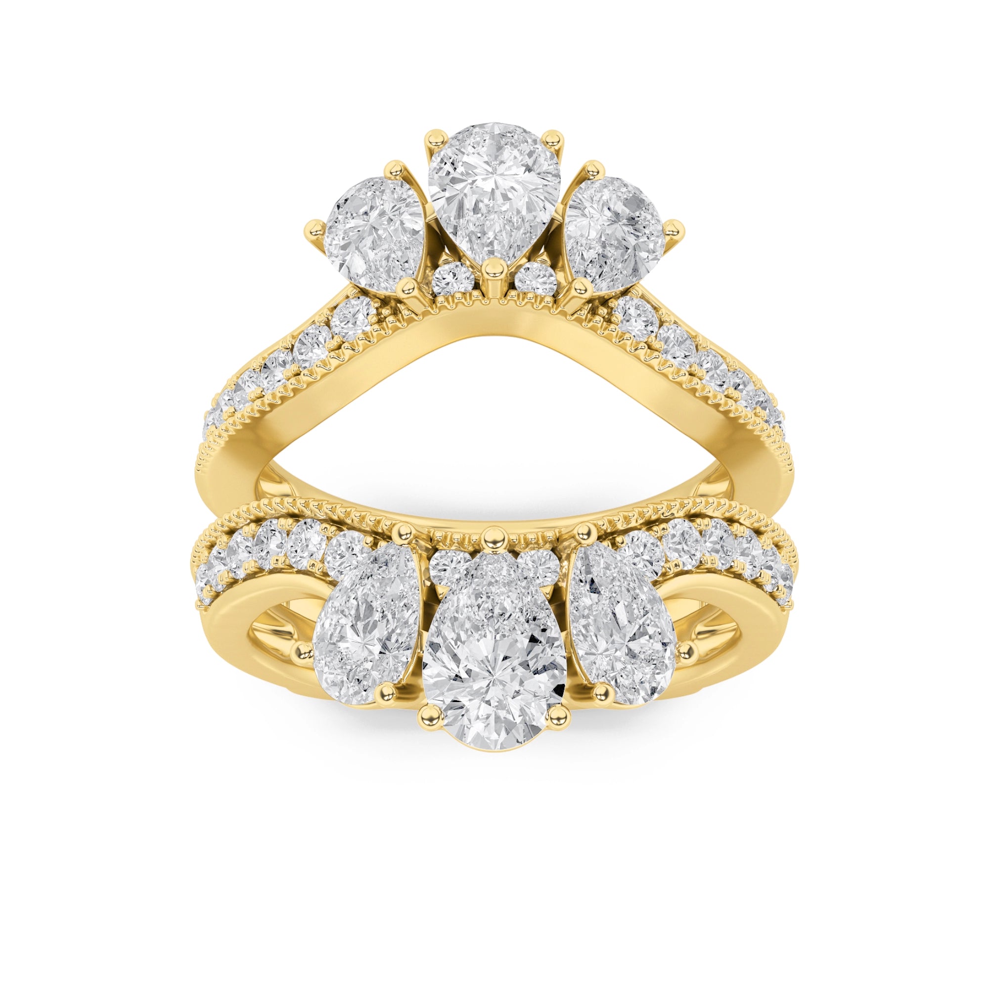 Elegance In Contours Lab Grown Diamond Ring Enhancer