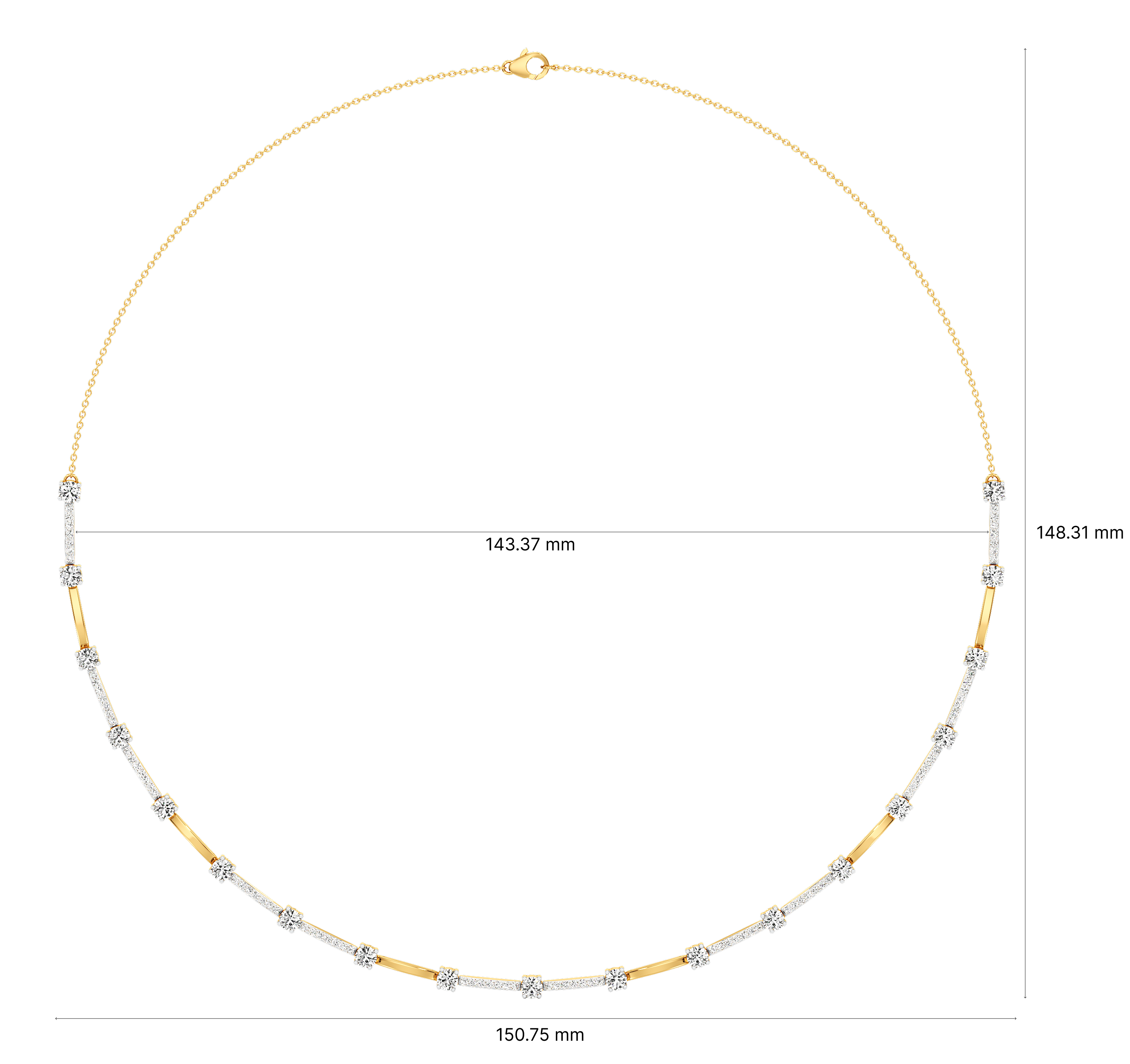 Nebula Glow Tennis Necklace 4