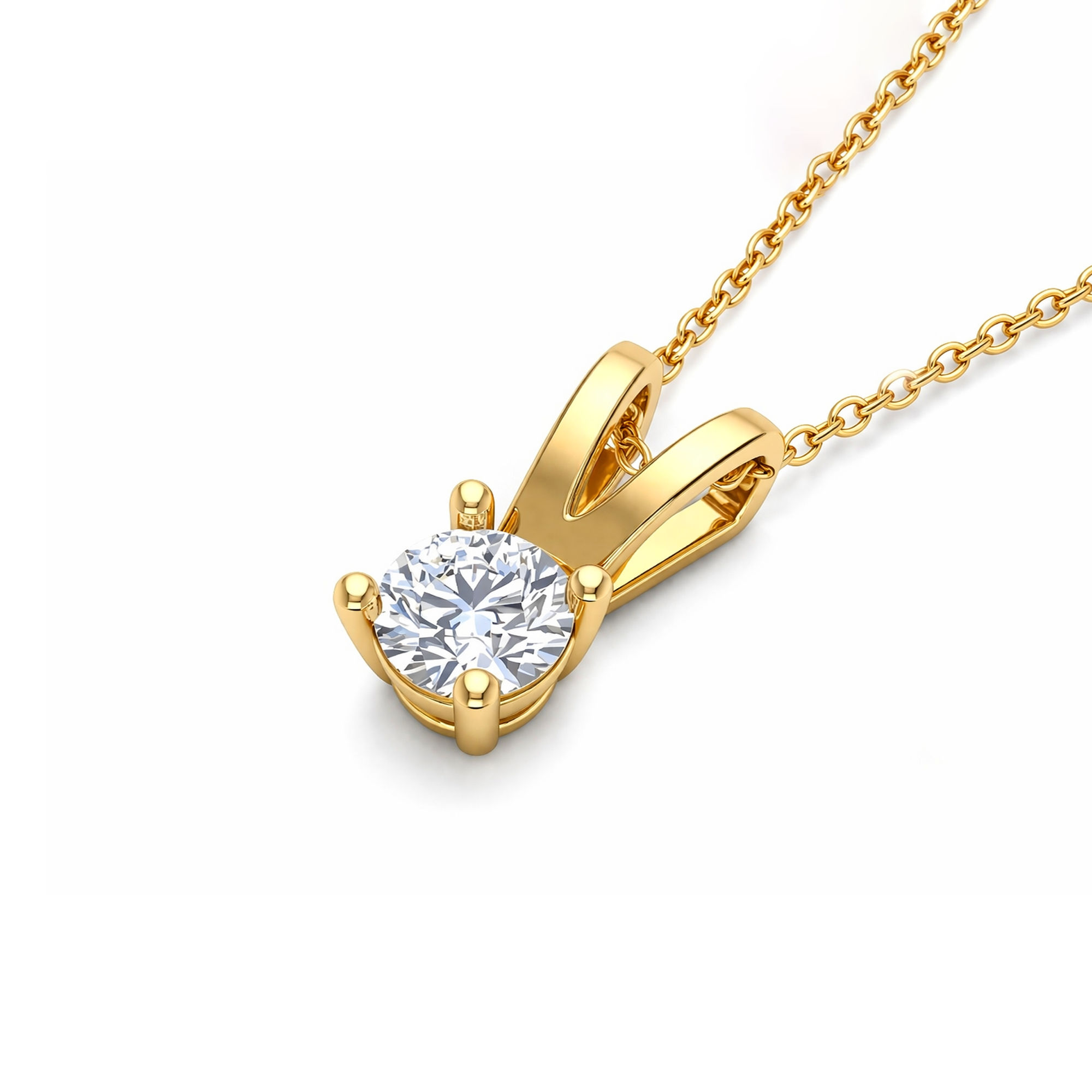 V-Set Solitaire Pendant hover
