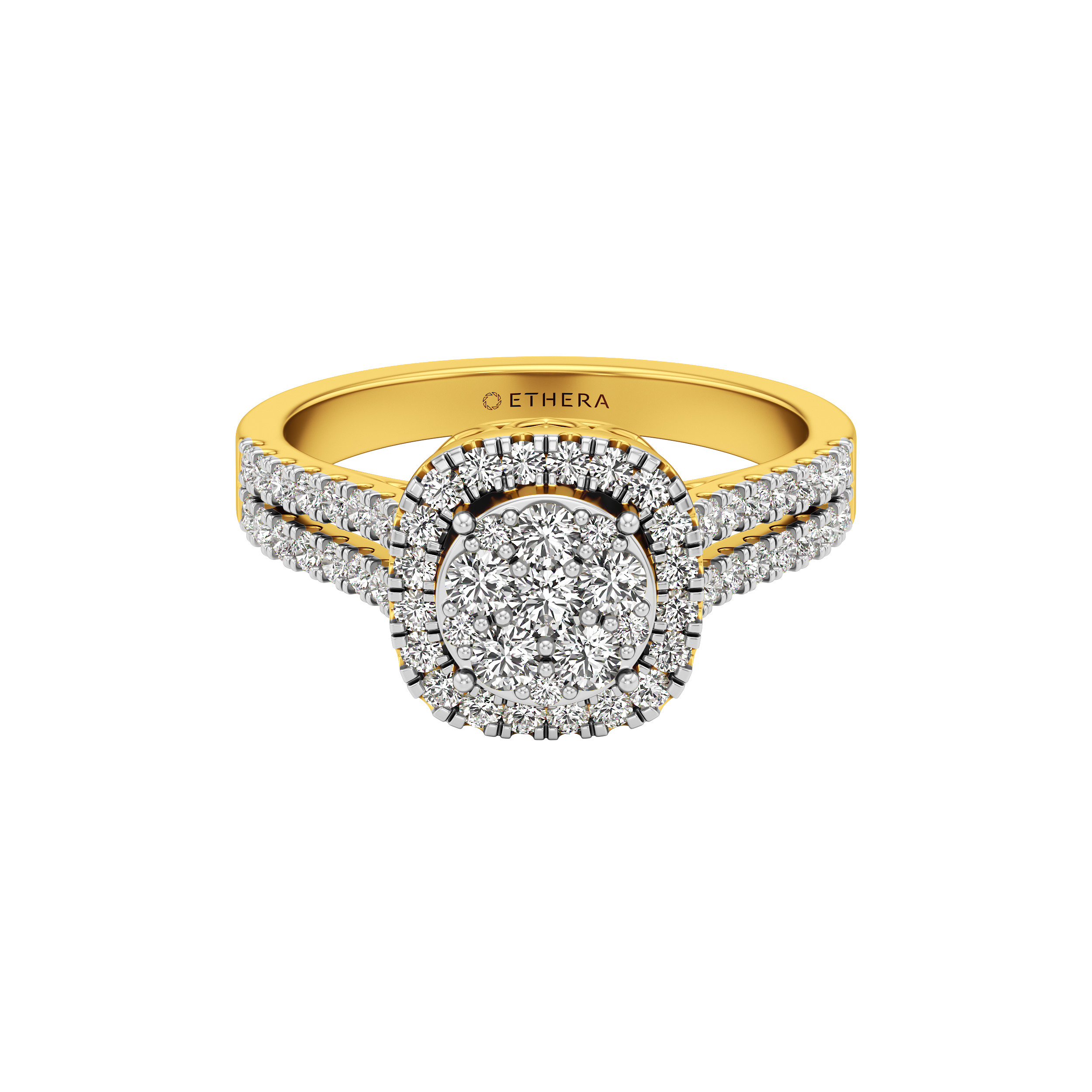 Royal Cushion Cluster Ring
