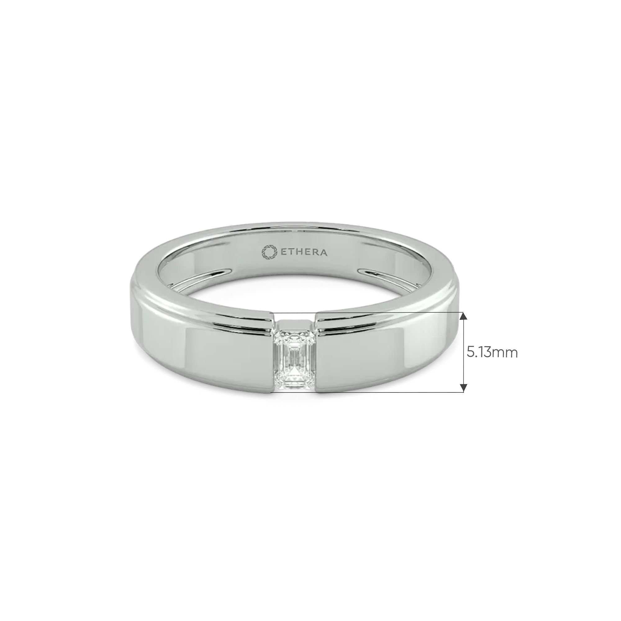 The Sculpted Band Men's Ring - Light Fit 4
