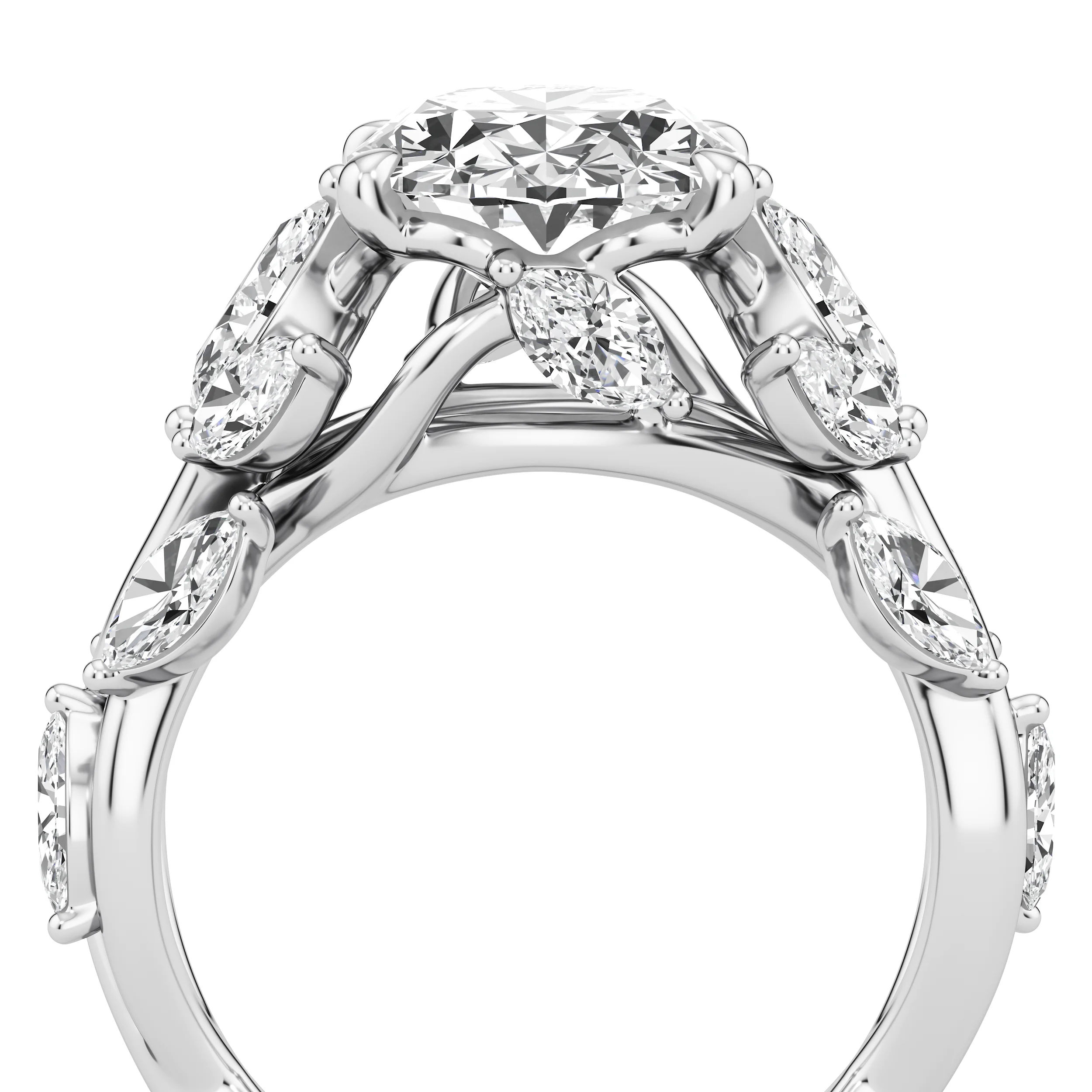 Petal Crest Cocktail Ring 10