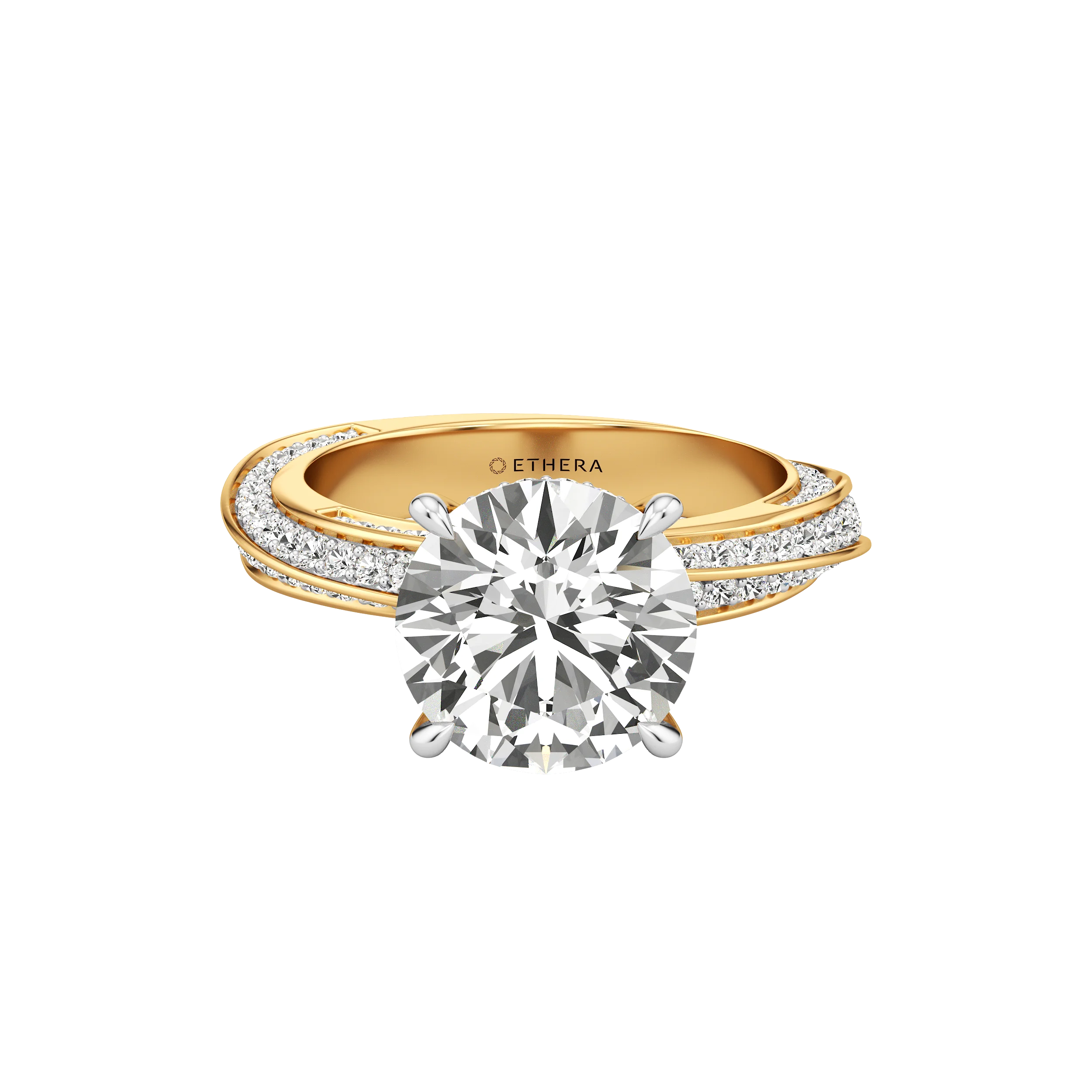 Round Crest Cocktail Ring hover