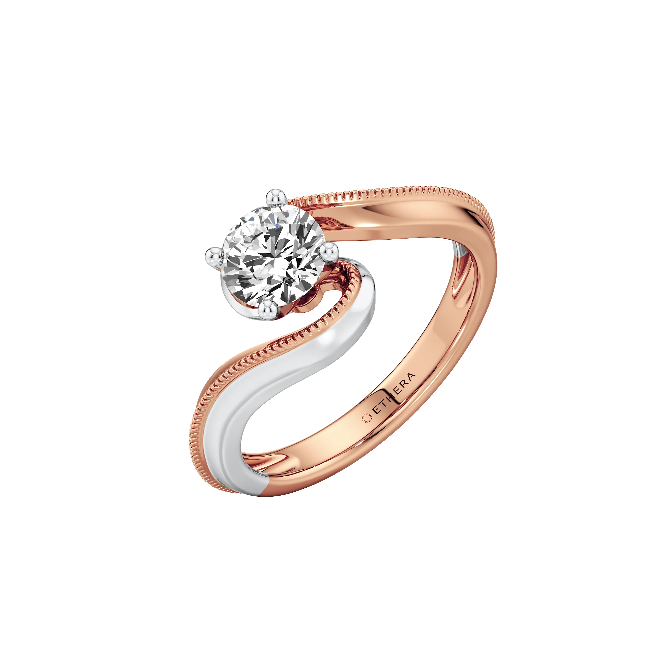Waveform Solitaire Ring 8