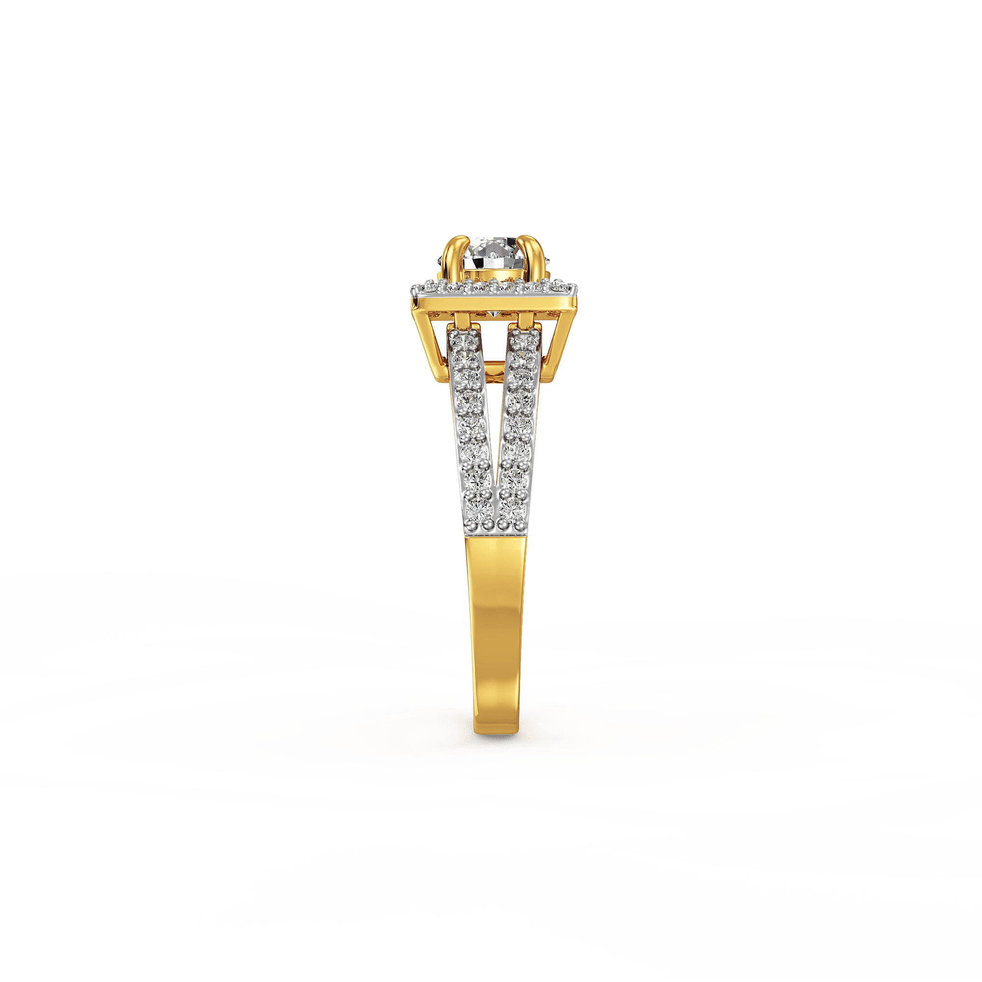 The Meridian Halo Square Ring 2