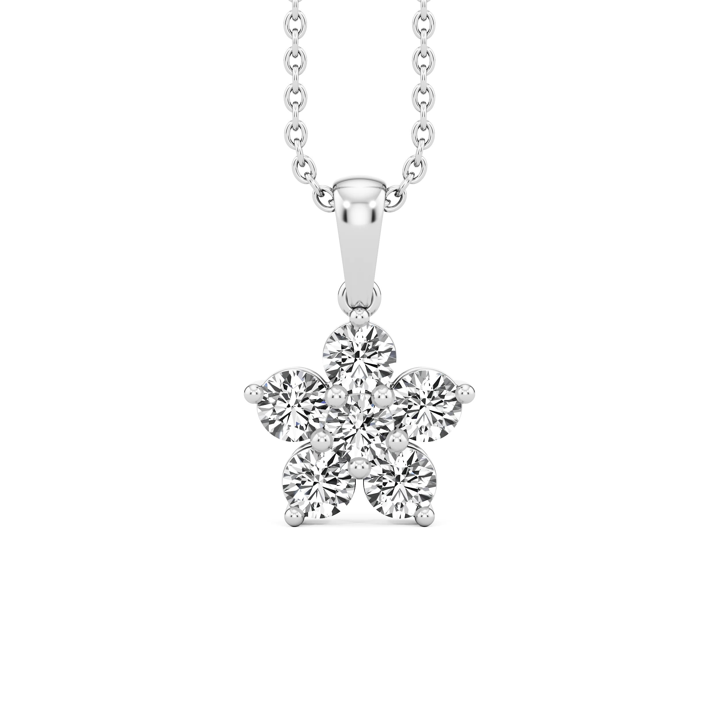 Petal Cluster Diamond Necklace 5