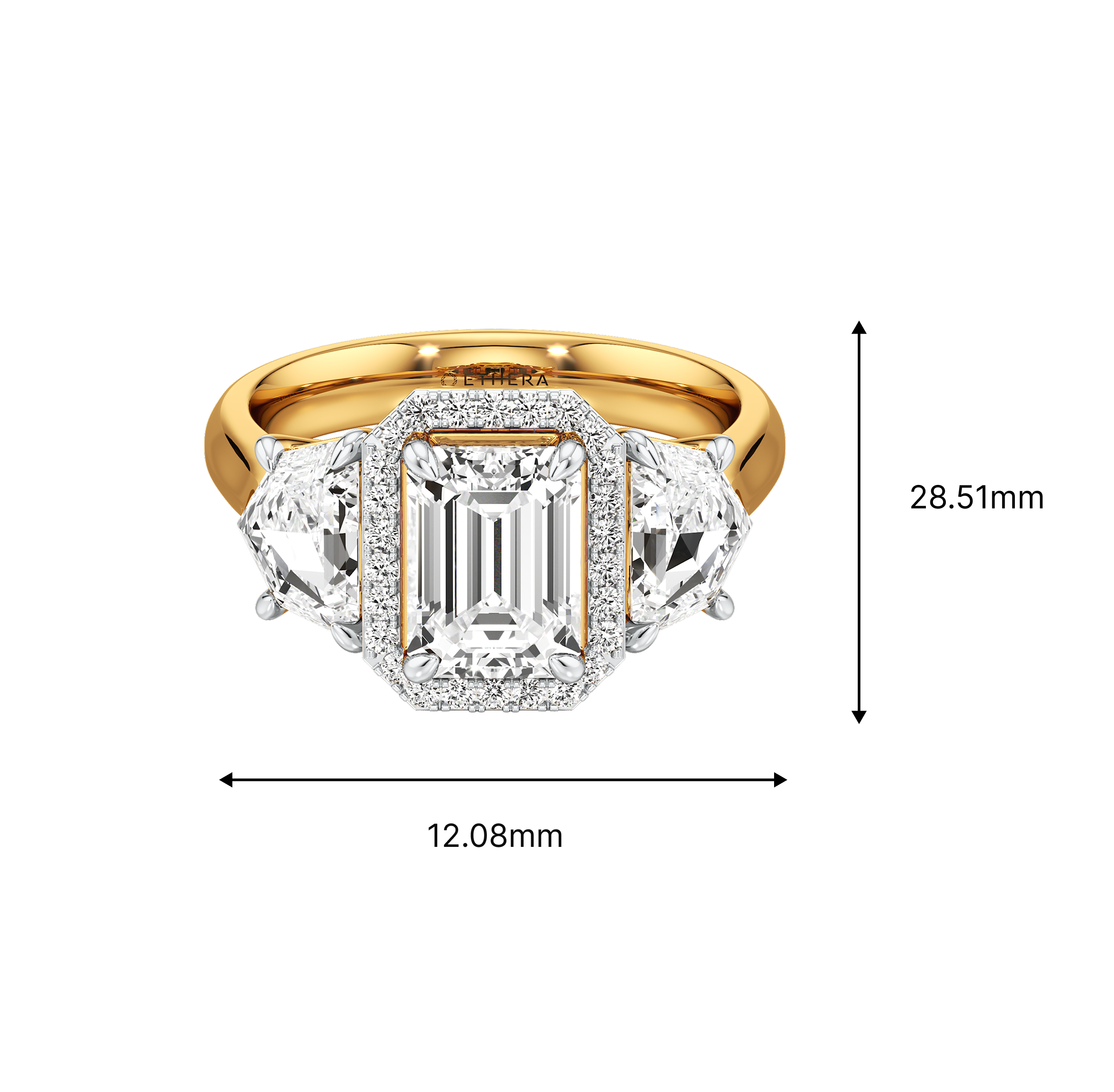 Past, Present , Future 3 Stone Ring 6