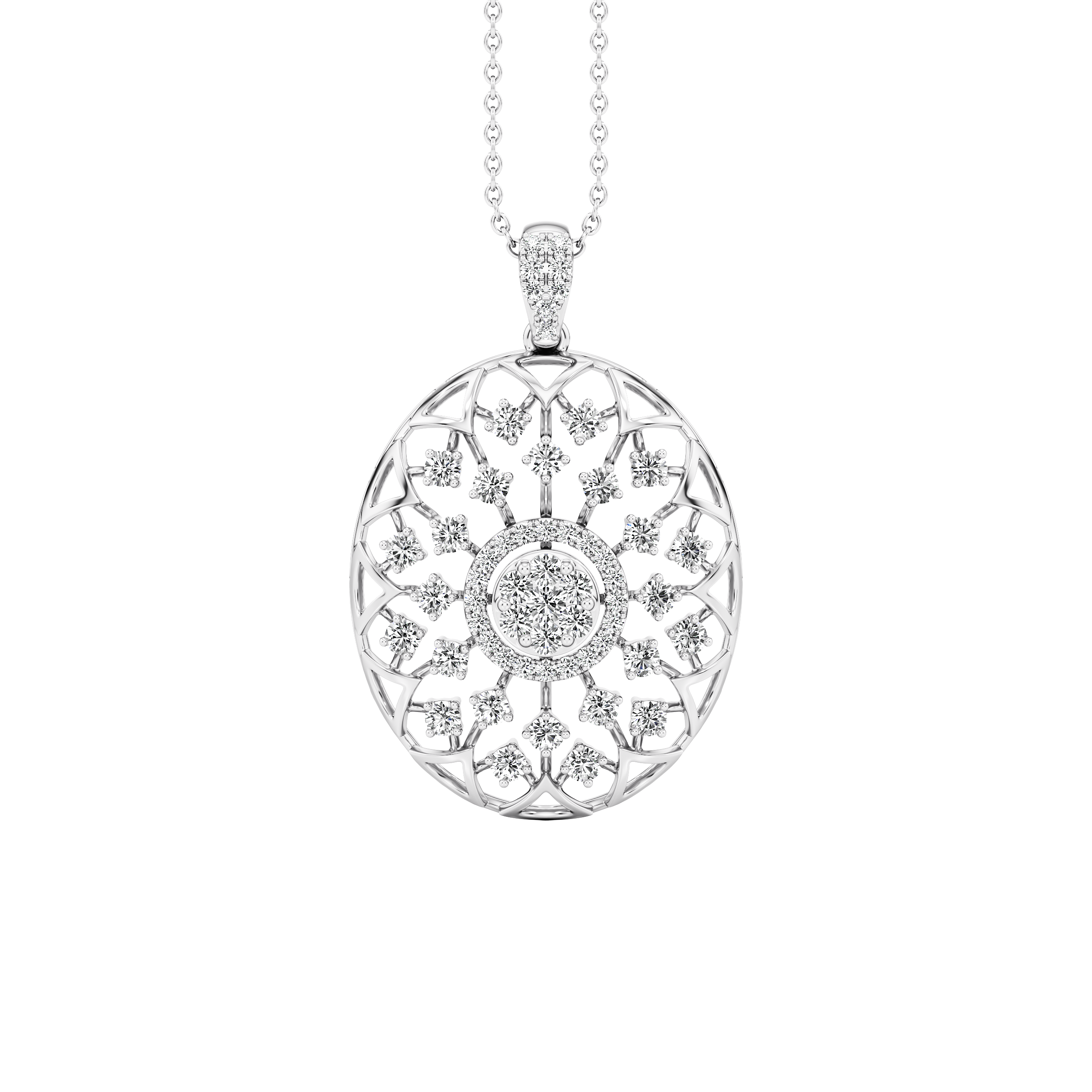 Heirloom Bloom Lab Diamond Pendant 8