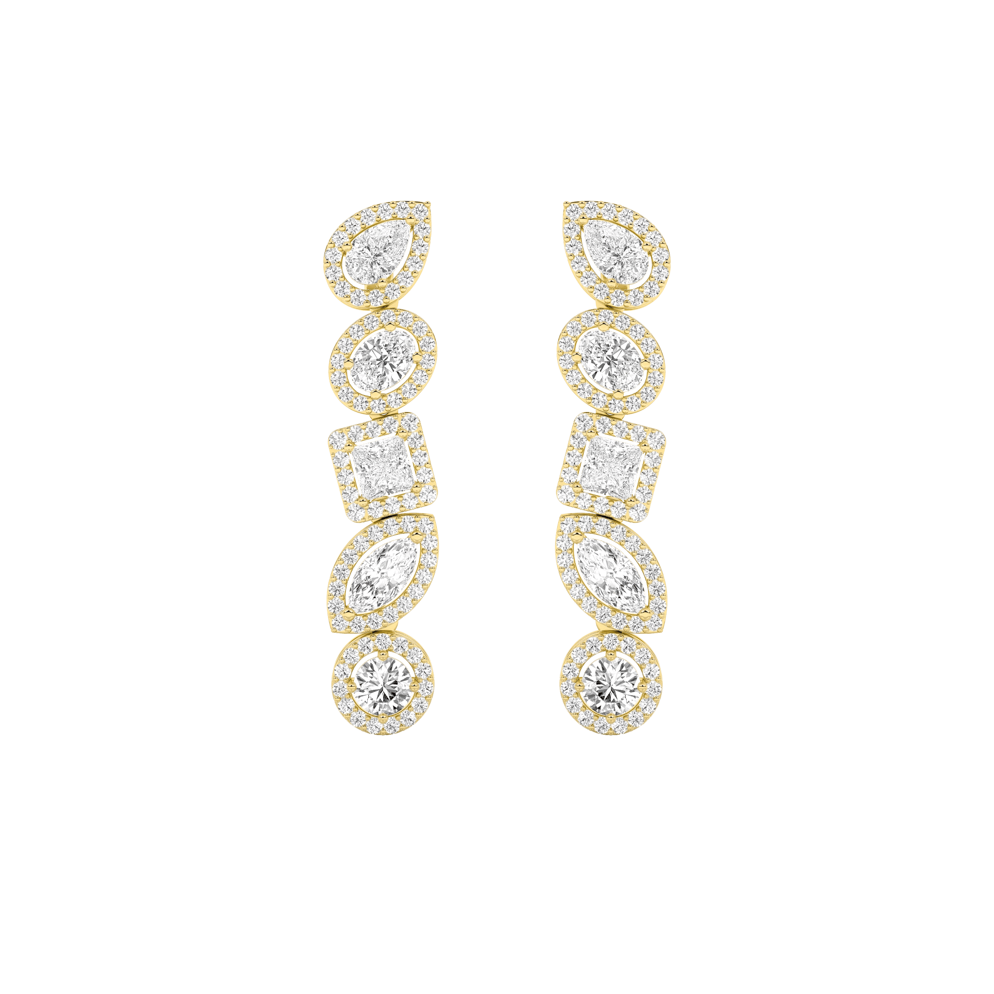 Diamond Horizon Drop Earrings 1
