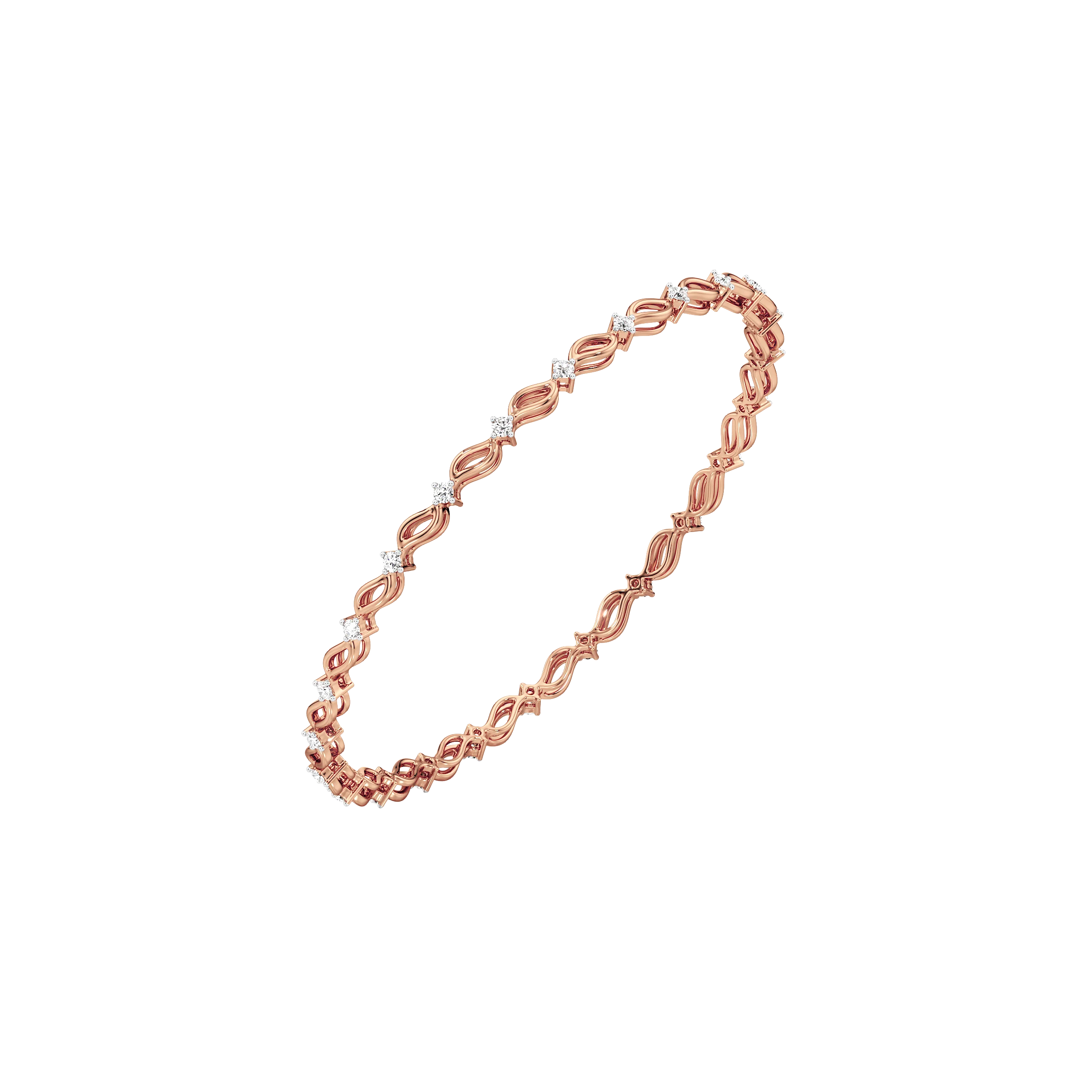 Twine Spark Round Bangle 8