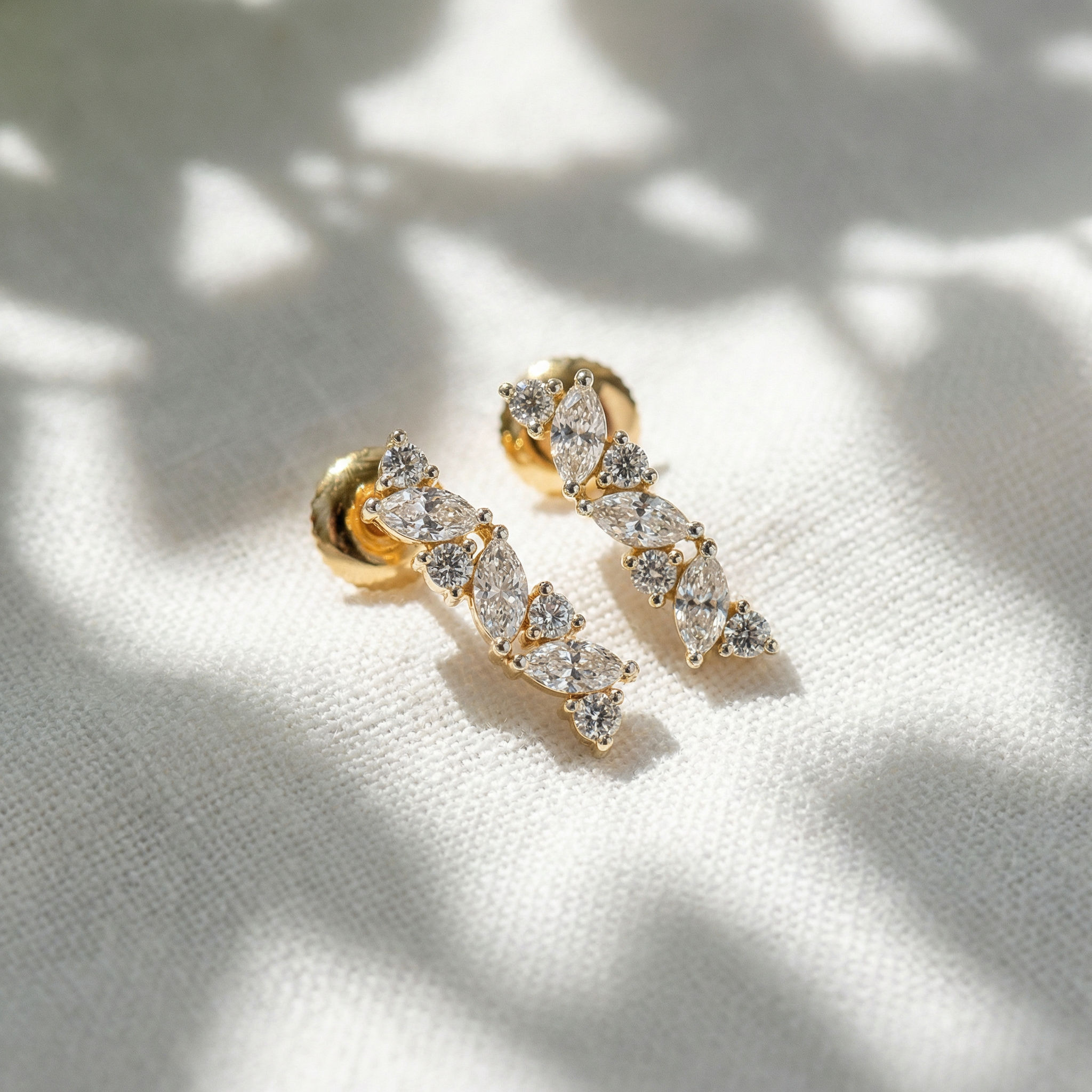 Linear Sparkle Stud Earrings 2