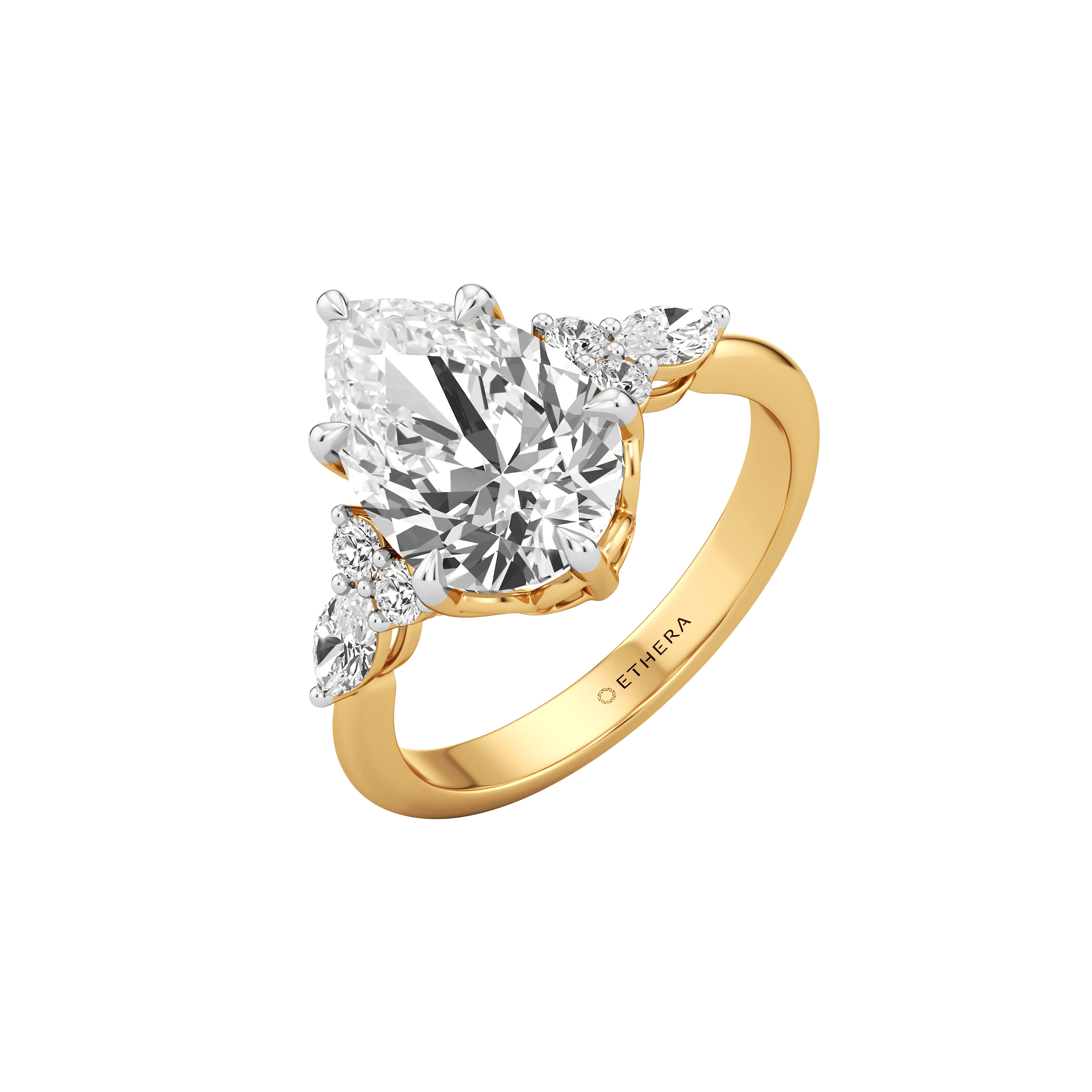 Luminaria Pear Cocktail Ring 4