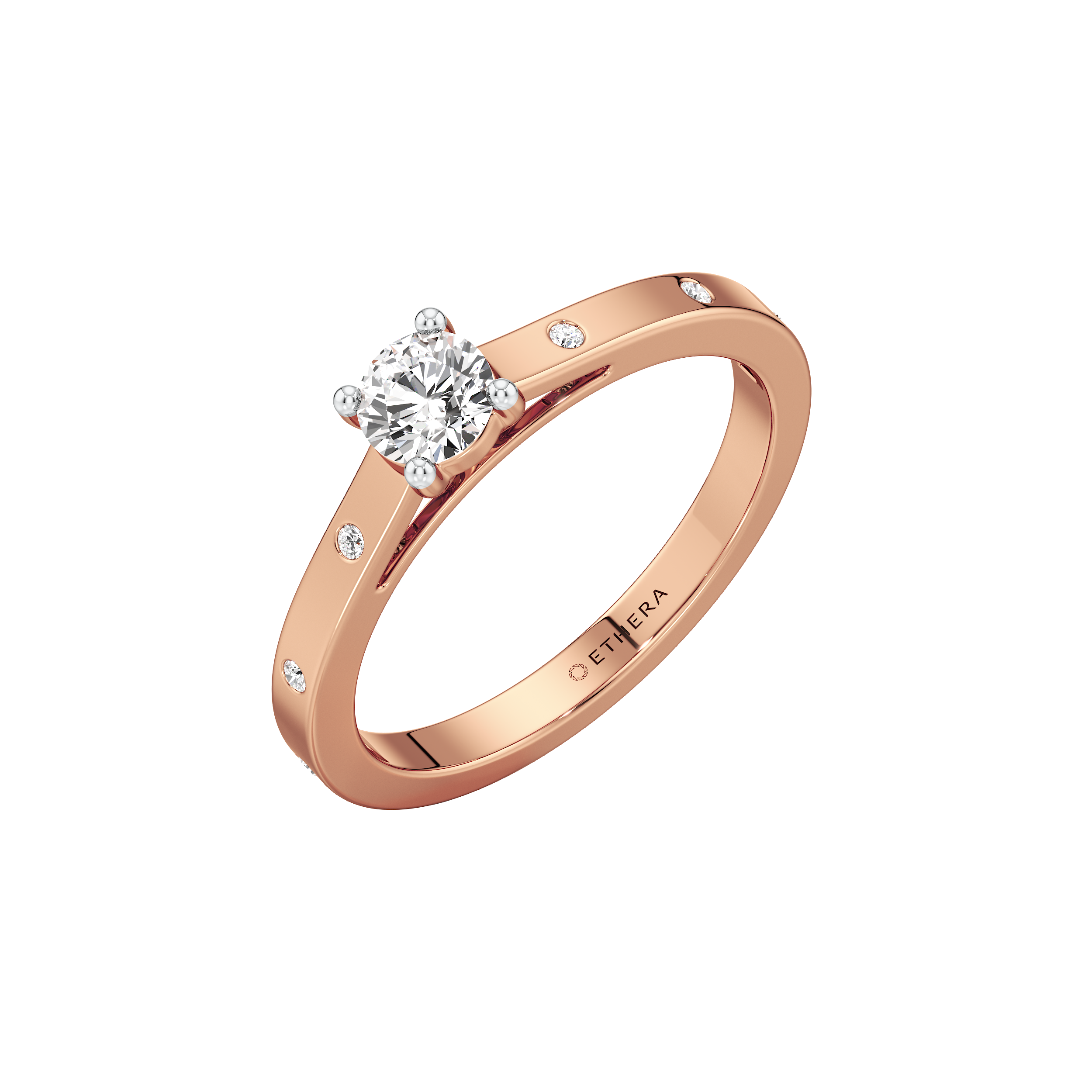 Starlit Dot Solitaire Ring 11