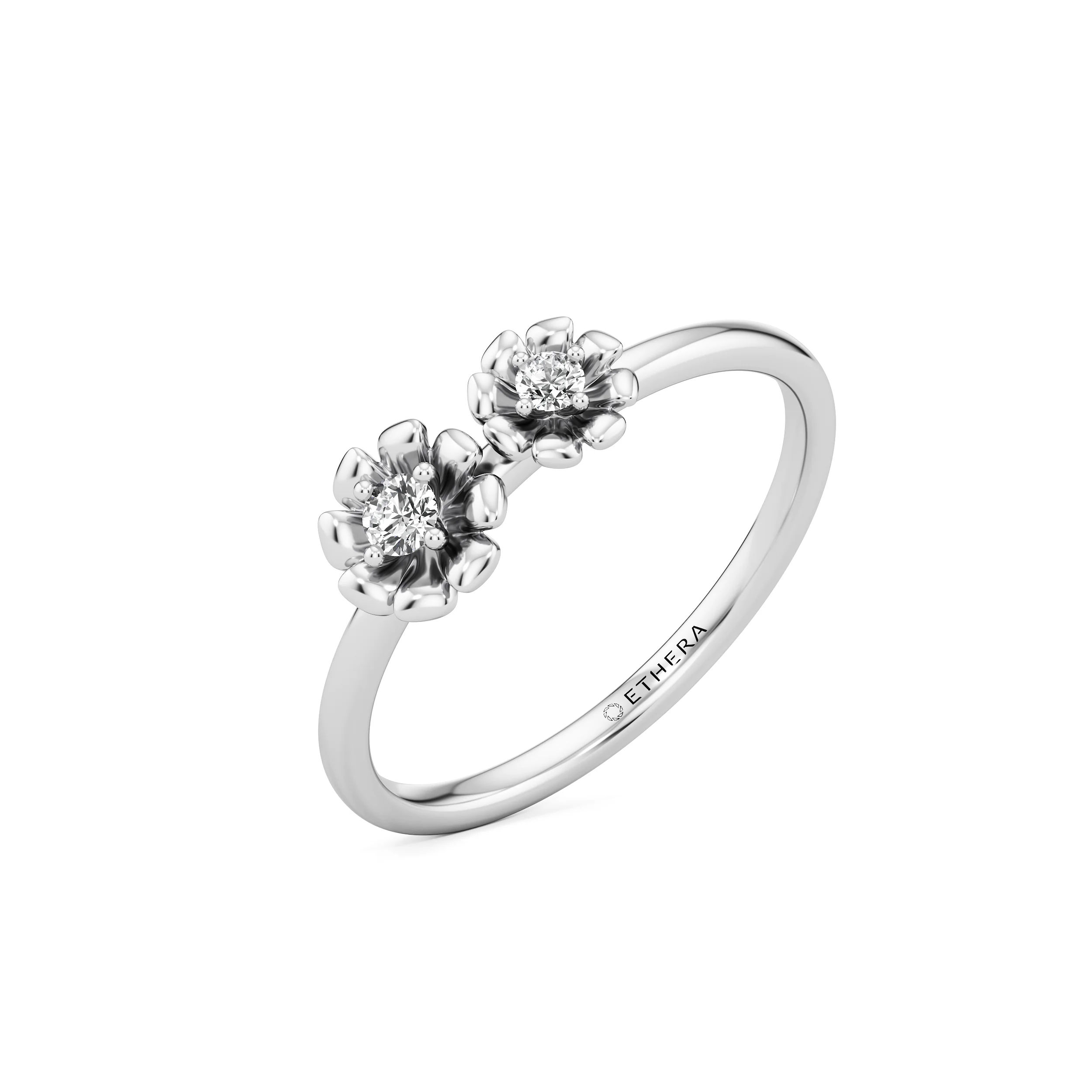 Twin Bloom Diamond Ring 7