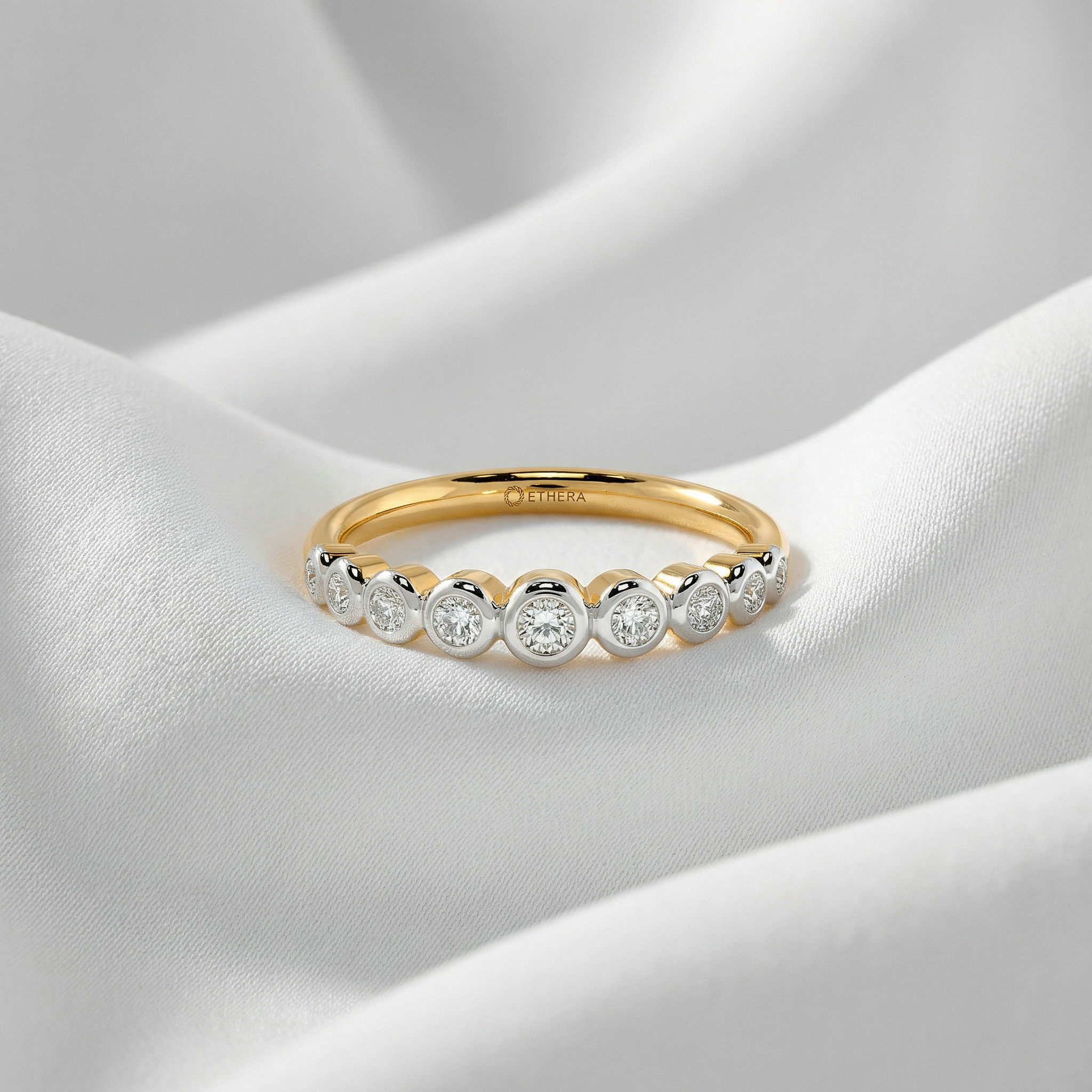 Bezel Cascade Eternity Band 2
