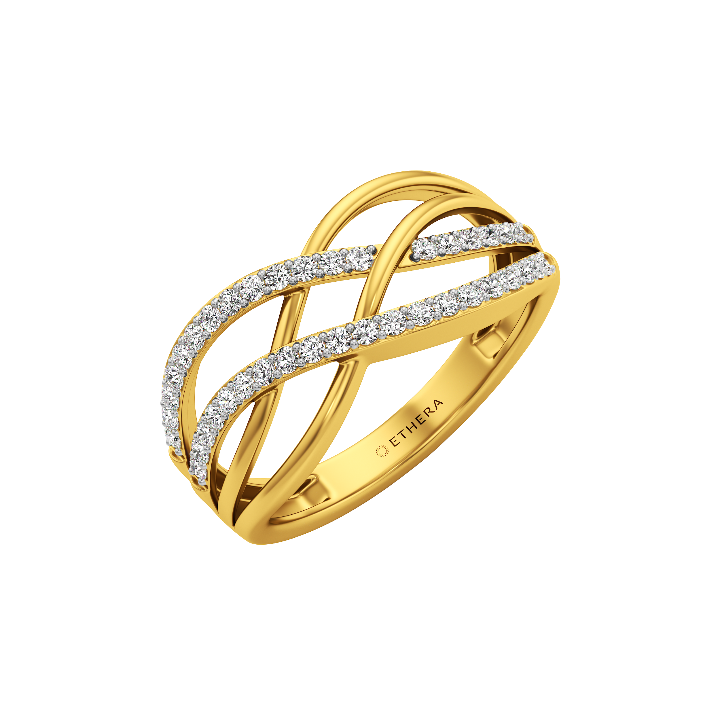 Triweave Pave Ring 0