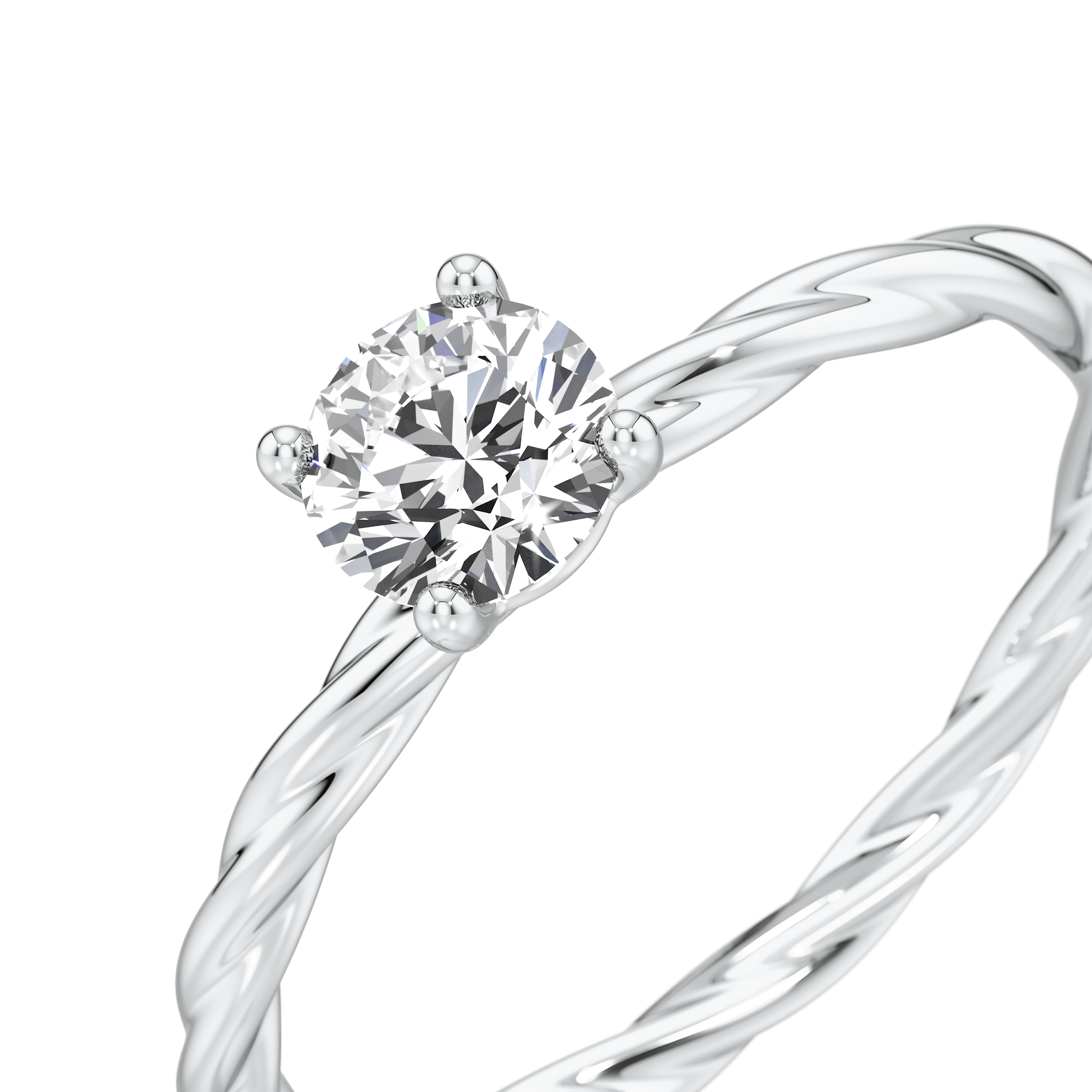 Twine Solitaire Ring 8