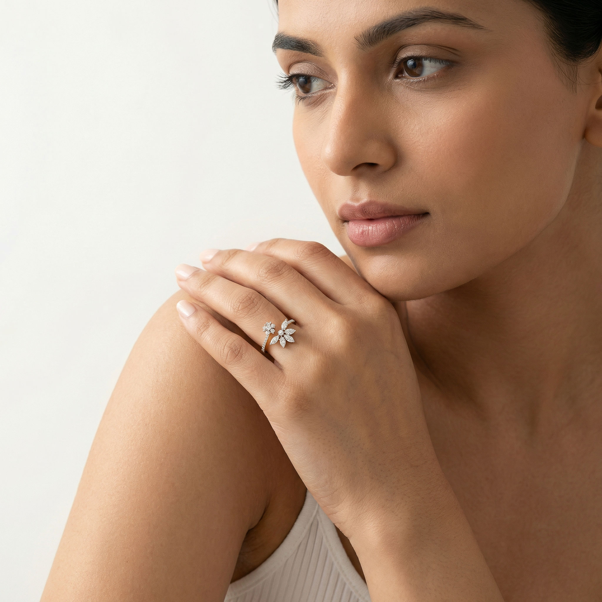 Branch Of Grace Floral Open Top Ring 1