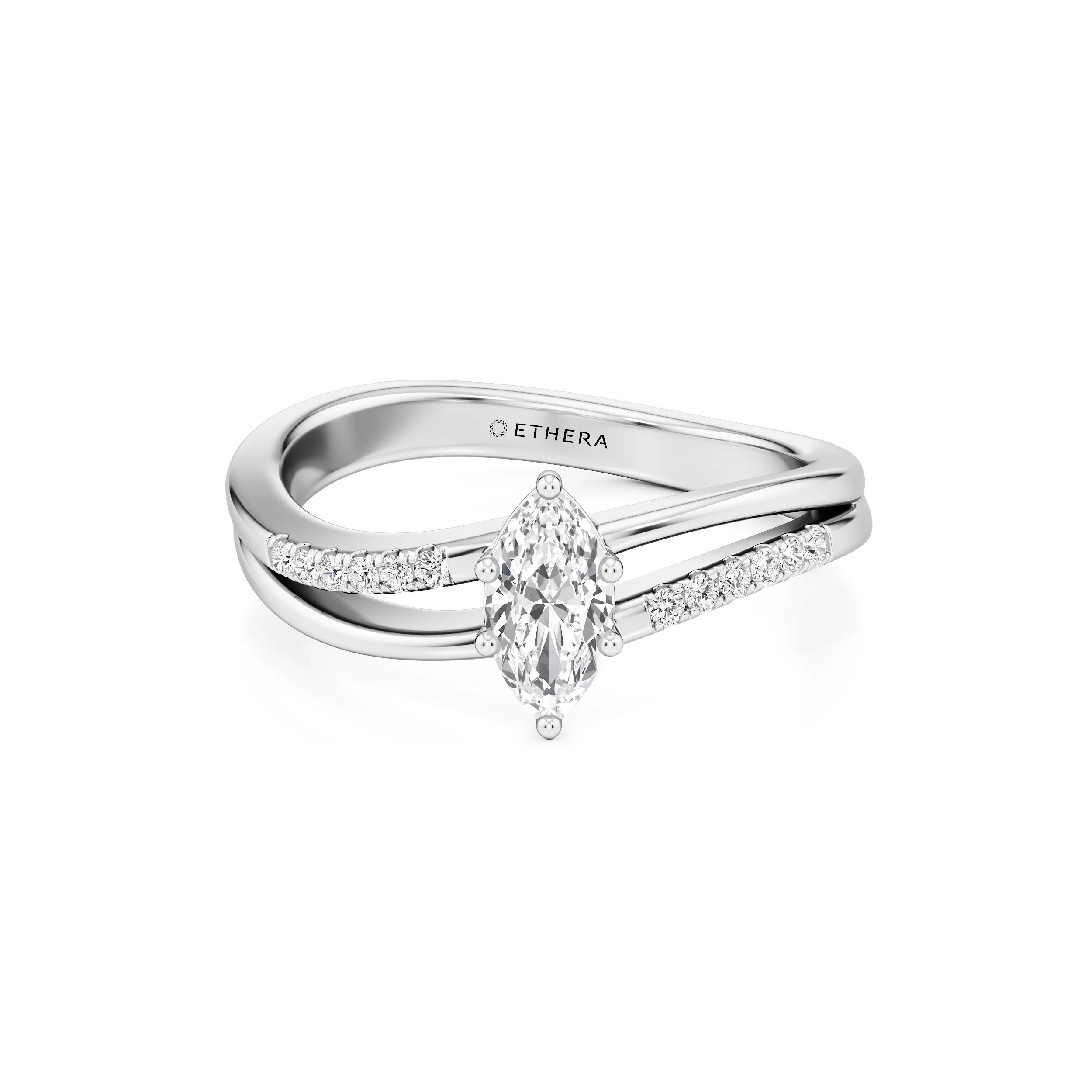 Crossline Marquise Ring 8