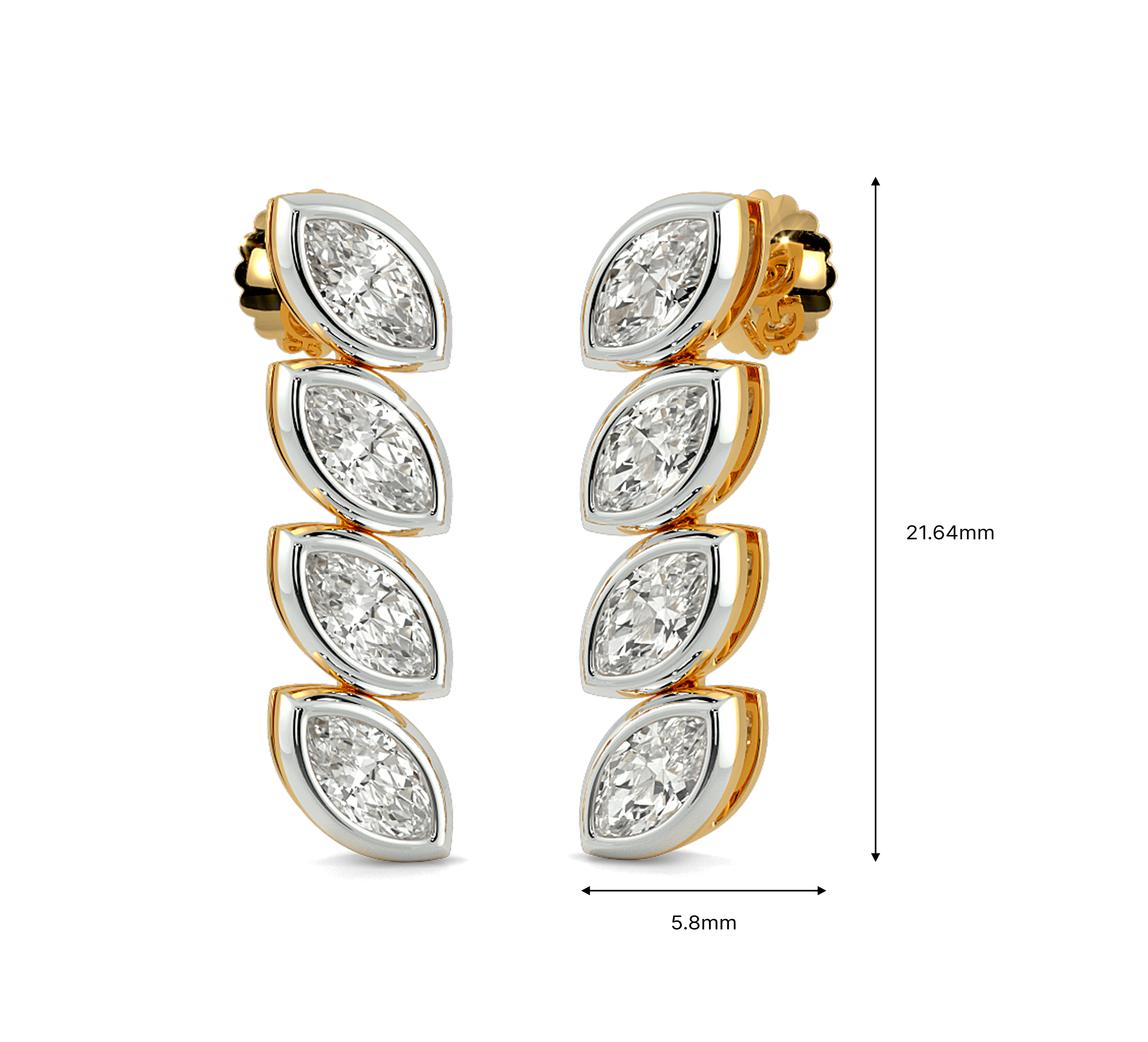 Eclat Marquise Drop Earrings 4