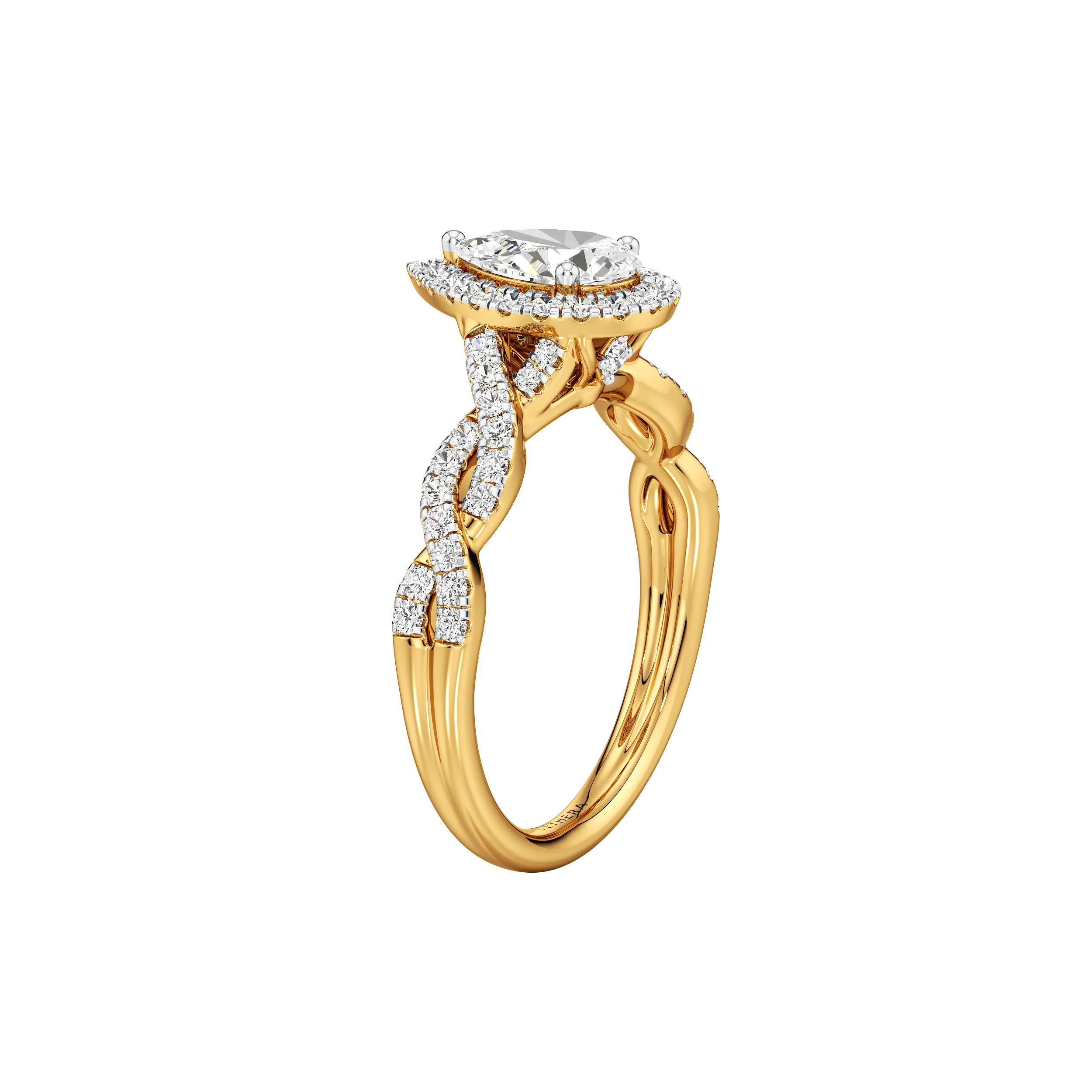 Luminous Twist Solitaire Ring 6