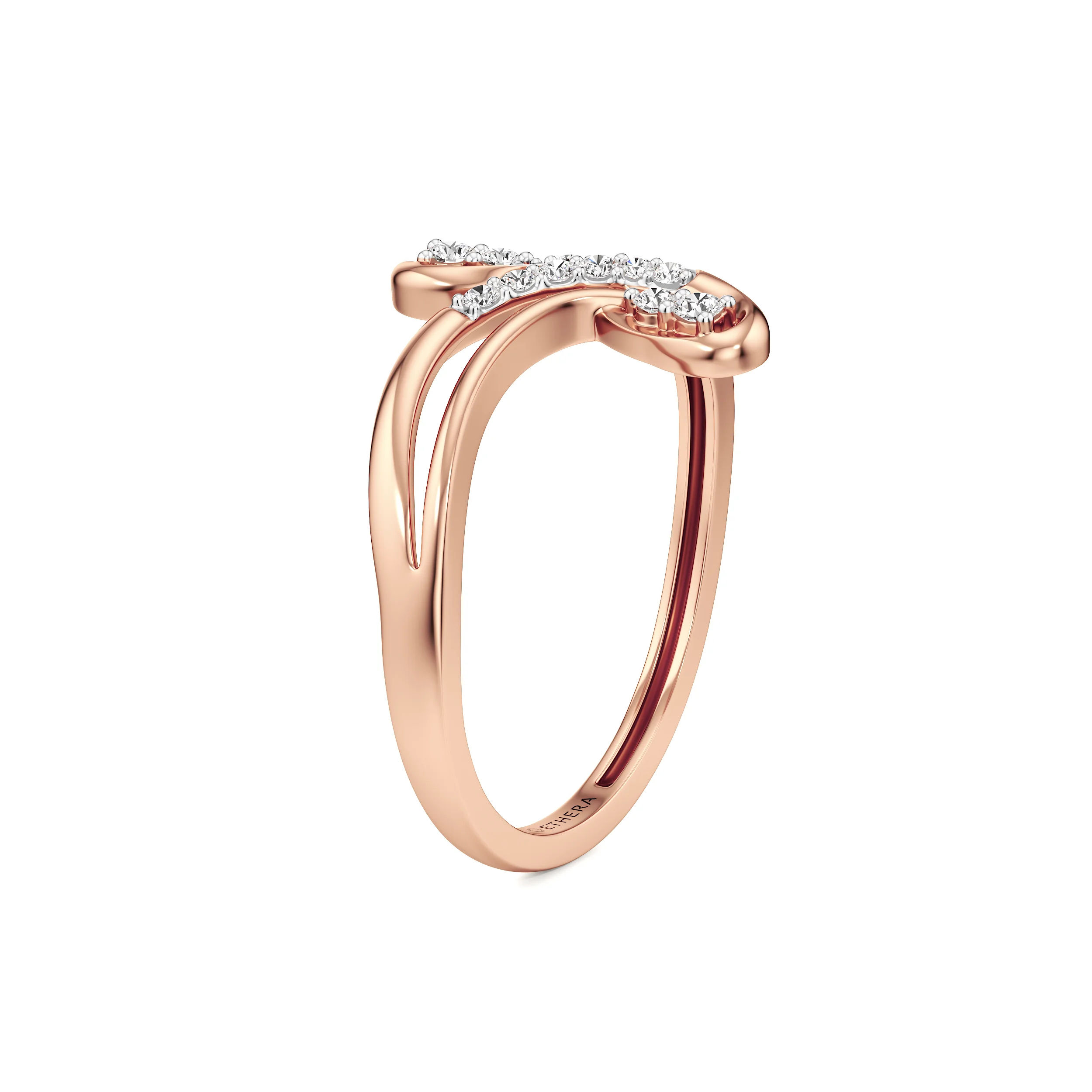 Aurora Swirl Diamond Ring 14