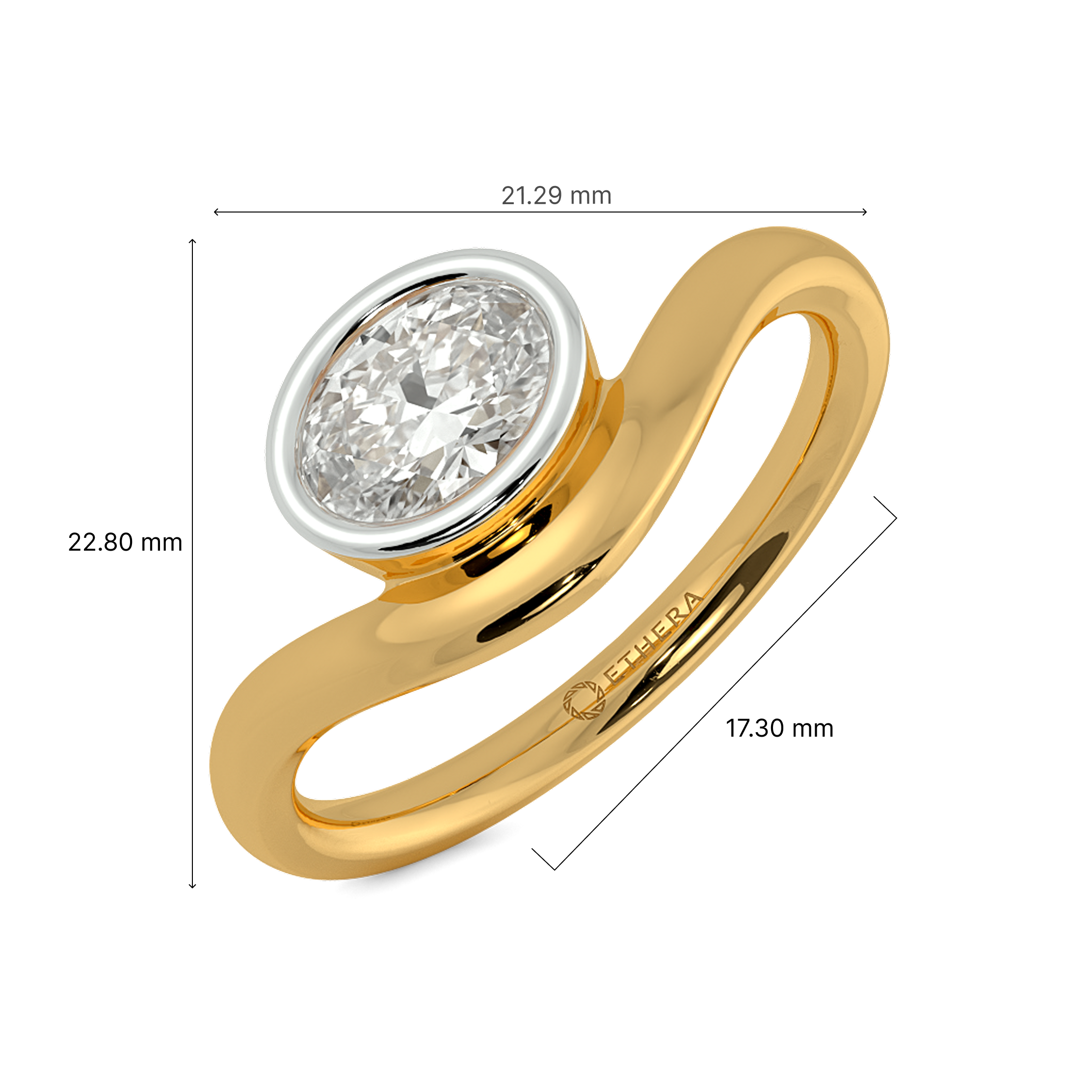 Gold Glam Solitaire Ring 6