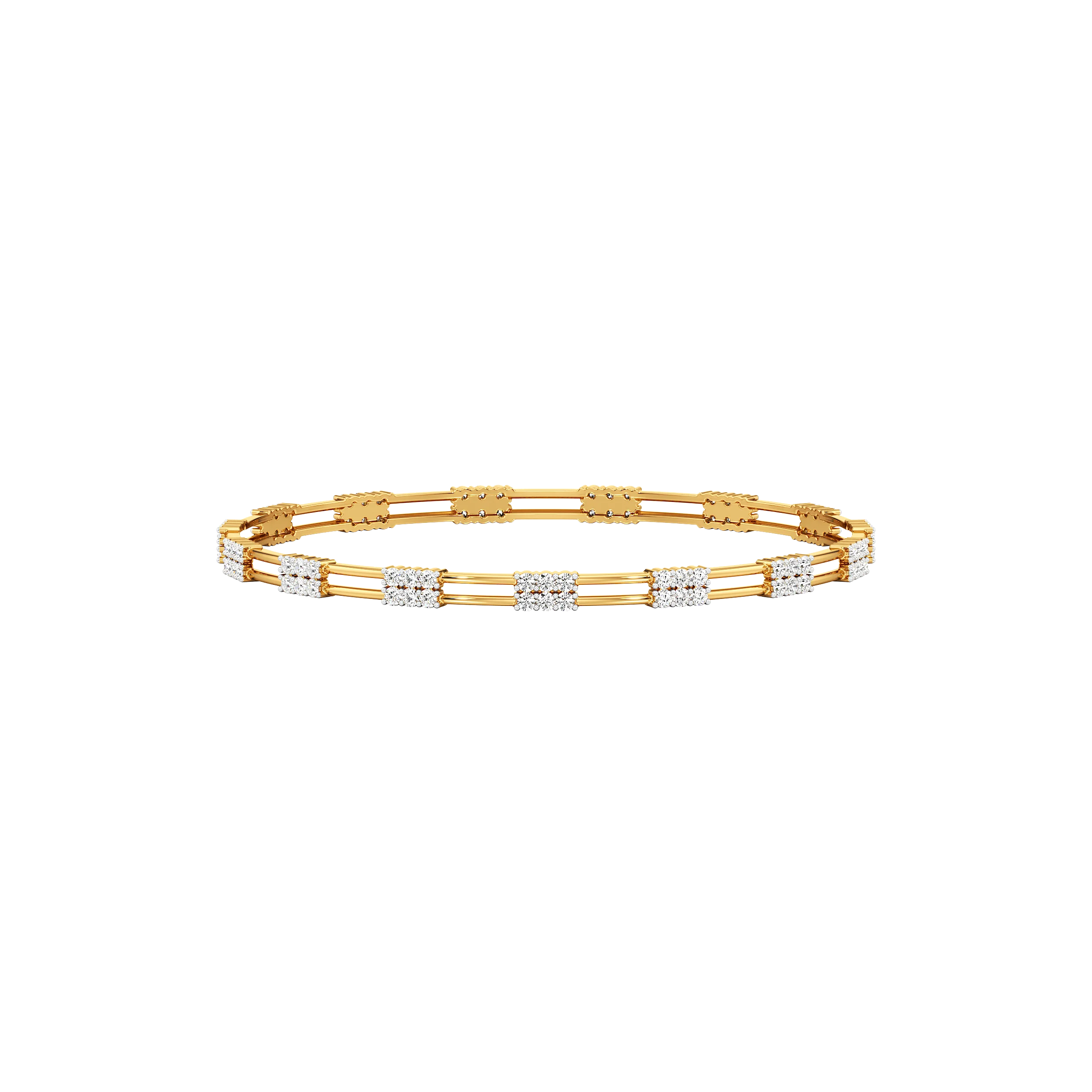 Echo Grid Round Bangle