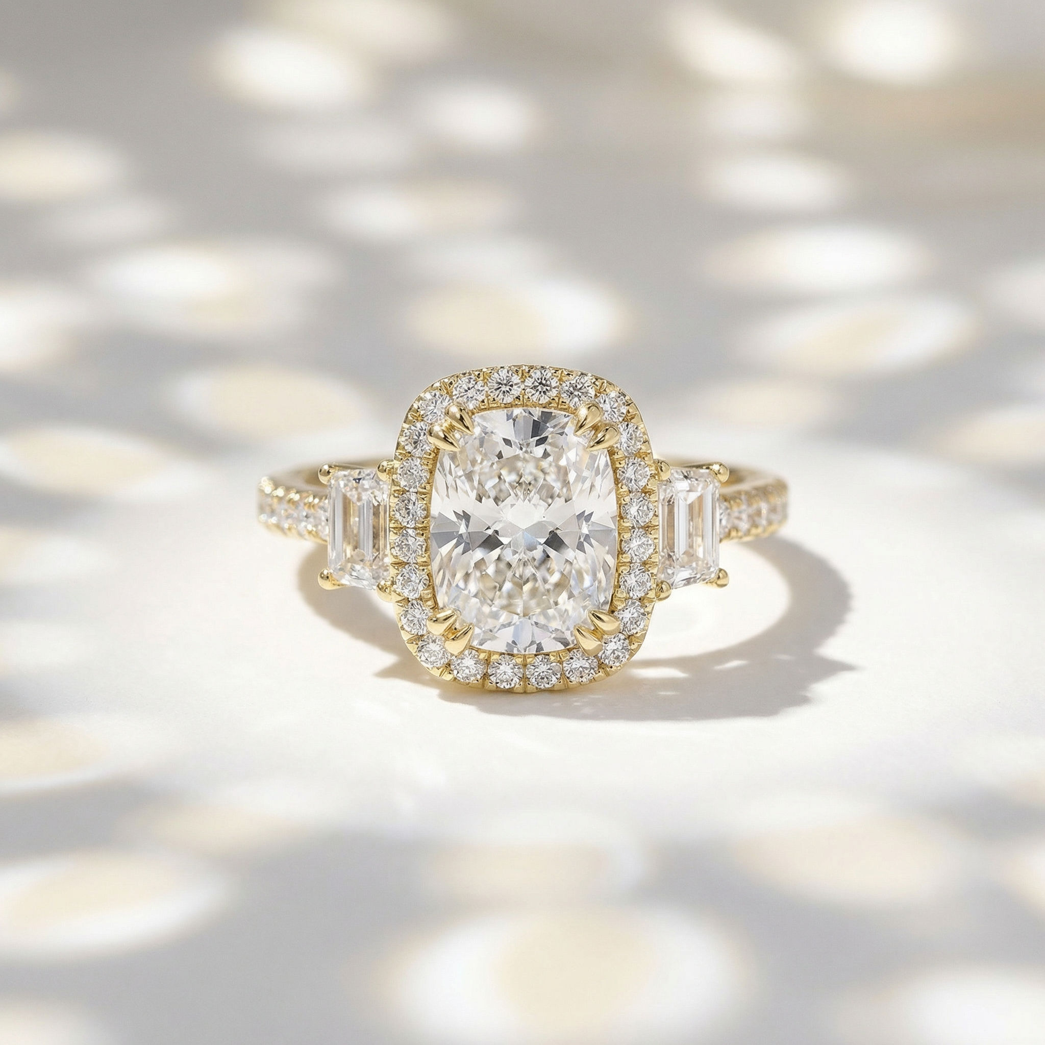 Threefold Brilliance 3 Stone Ring 2