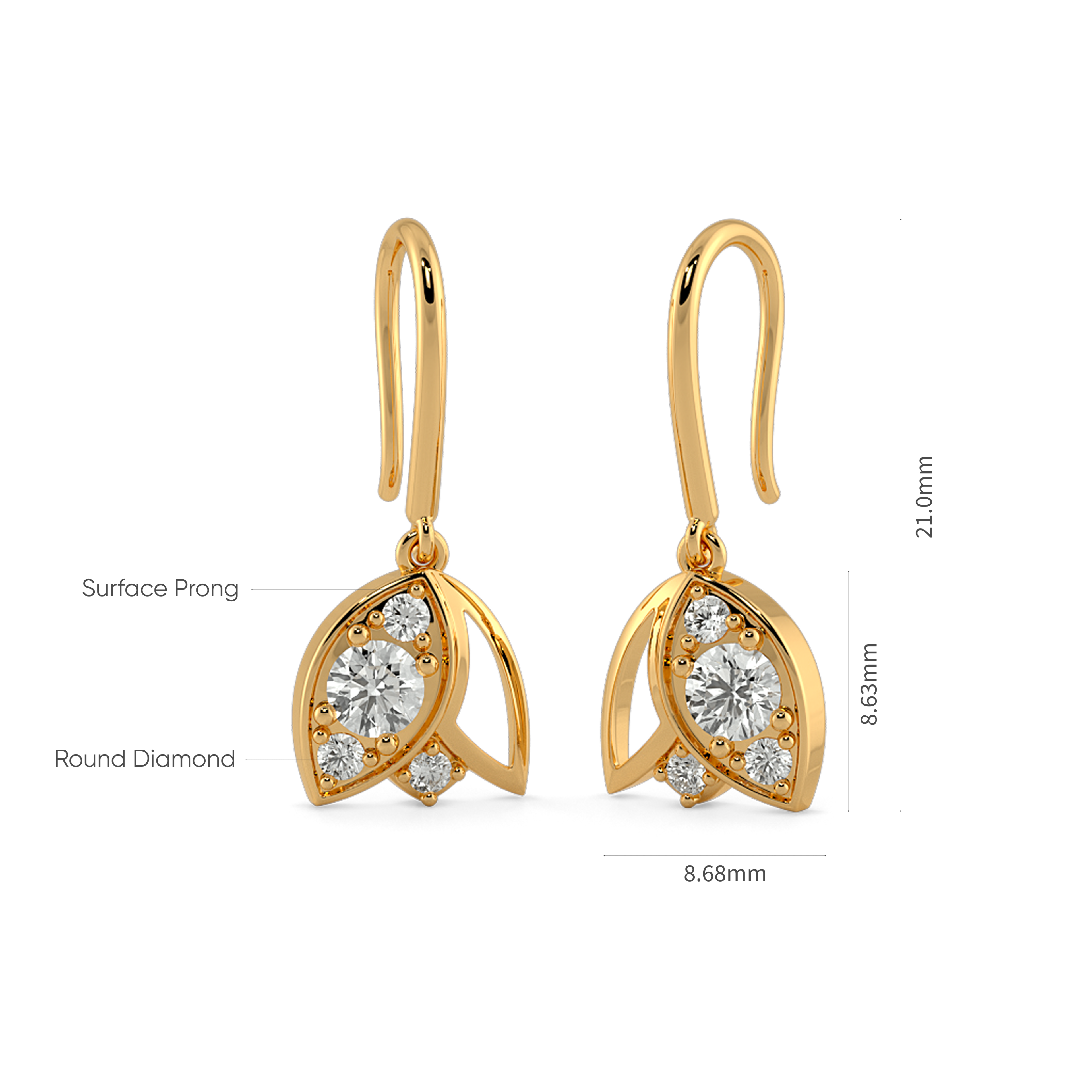 Leaflet Drop Earrings 4