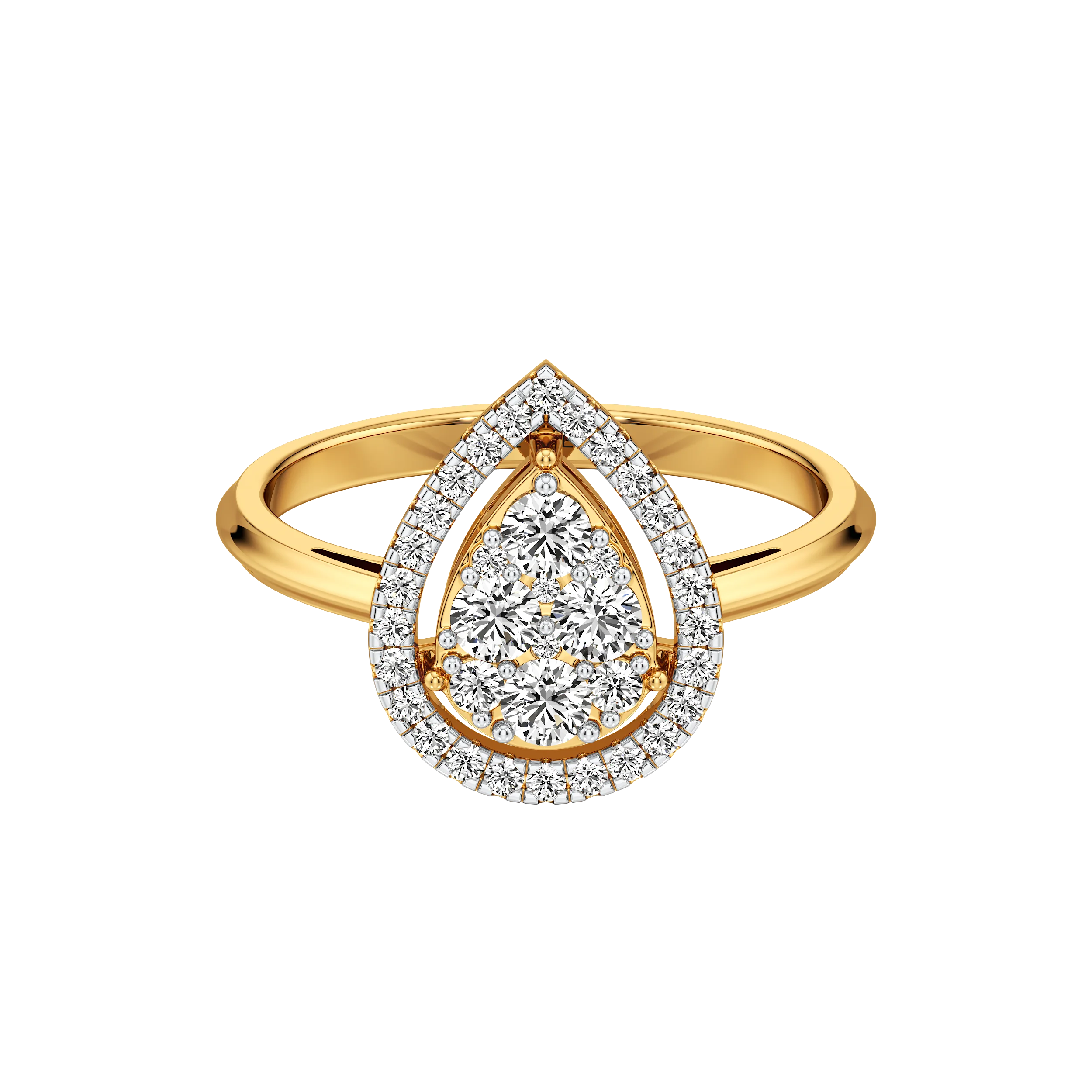 Gleaming Cluster Halo Ring 4