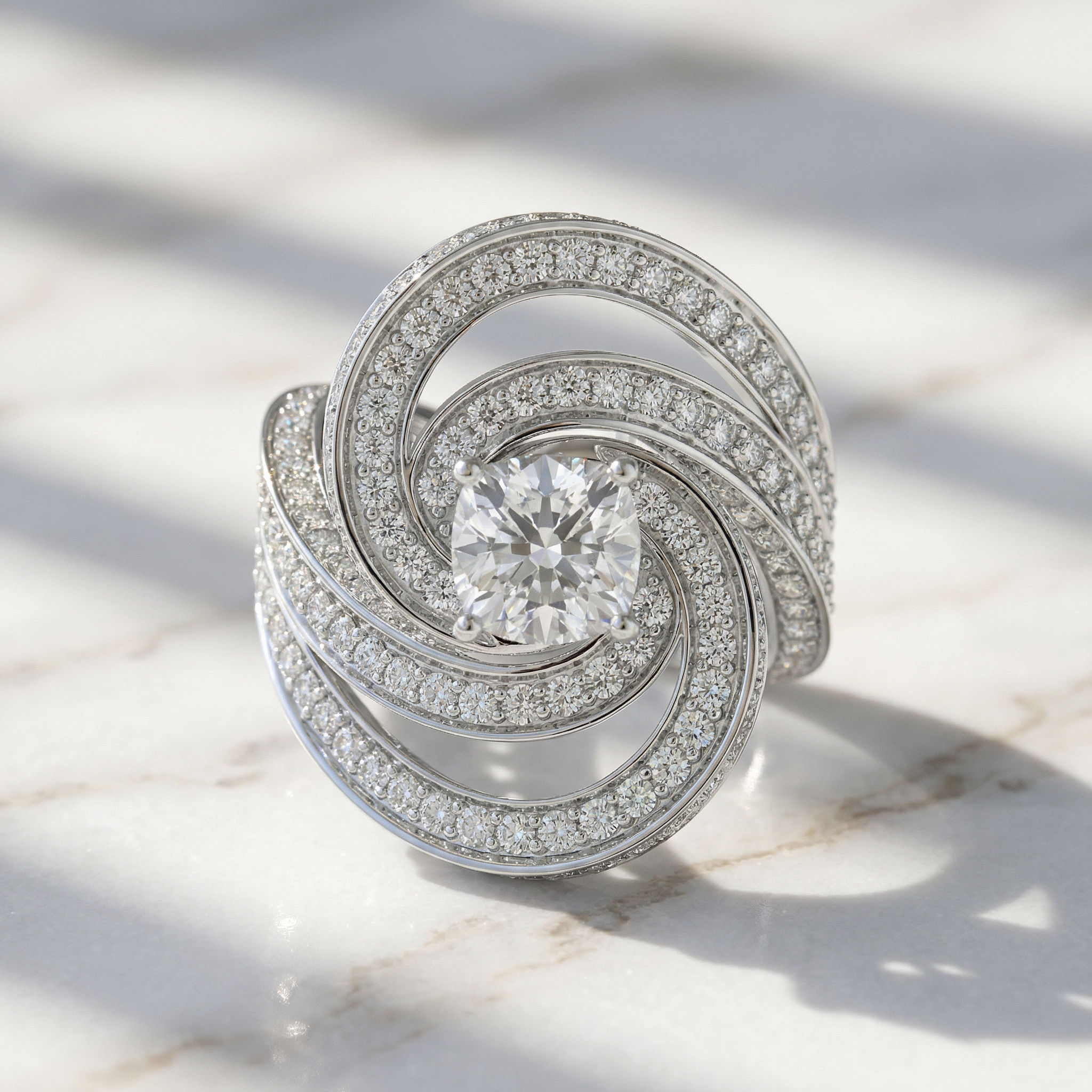 Infinity Curve Cocktail Ring 2